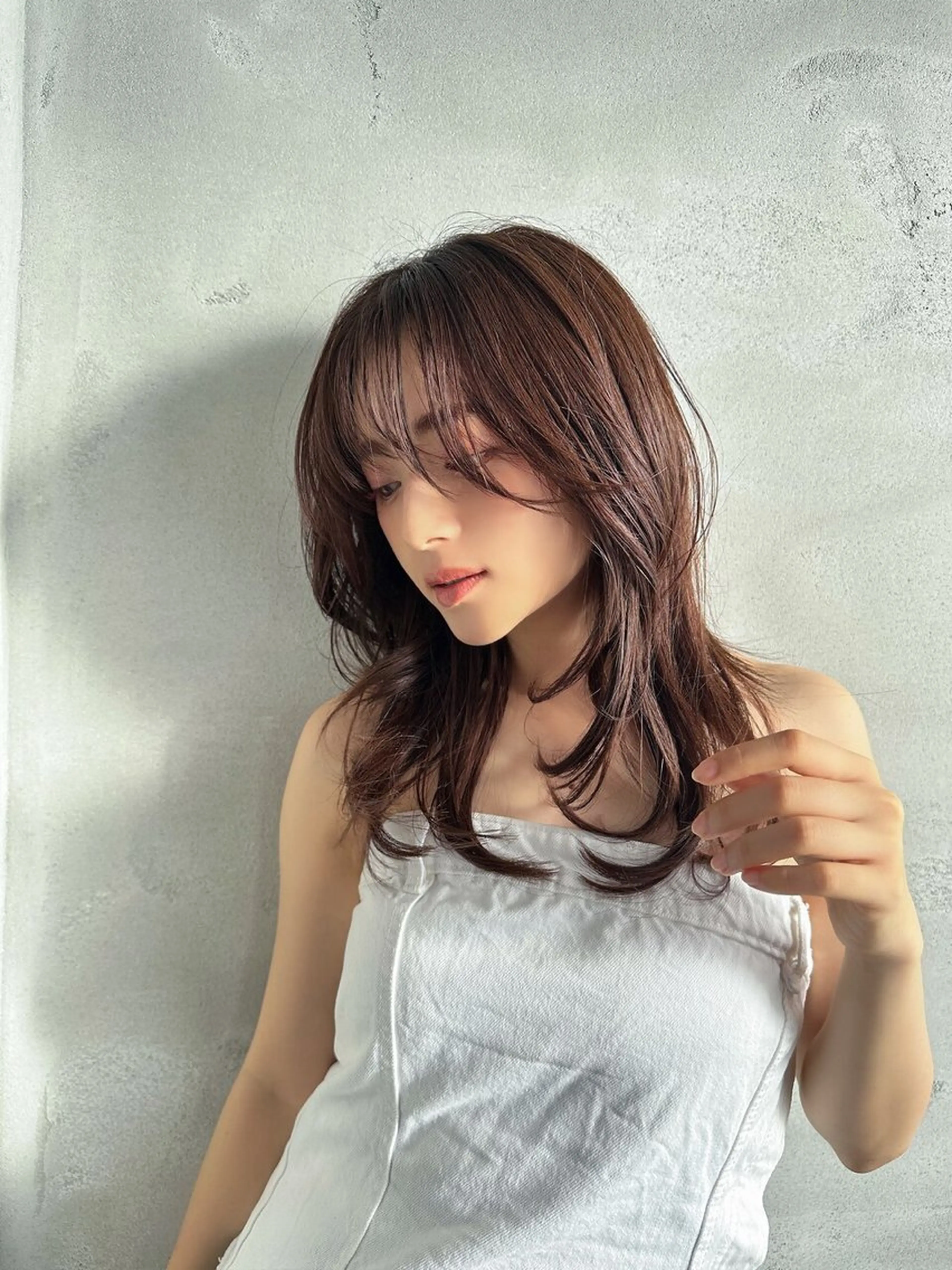 セミロング カラー ヘアカラー La fith hair fun 池袋店【ラフィスヘアーファン】所属・🦋透明感カラー/レ イヤー/ruru🦋のヘアスタイル