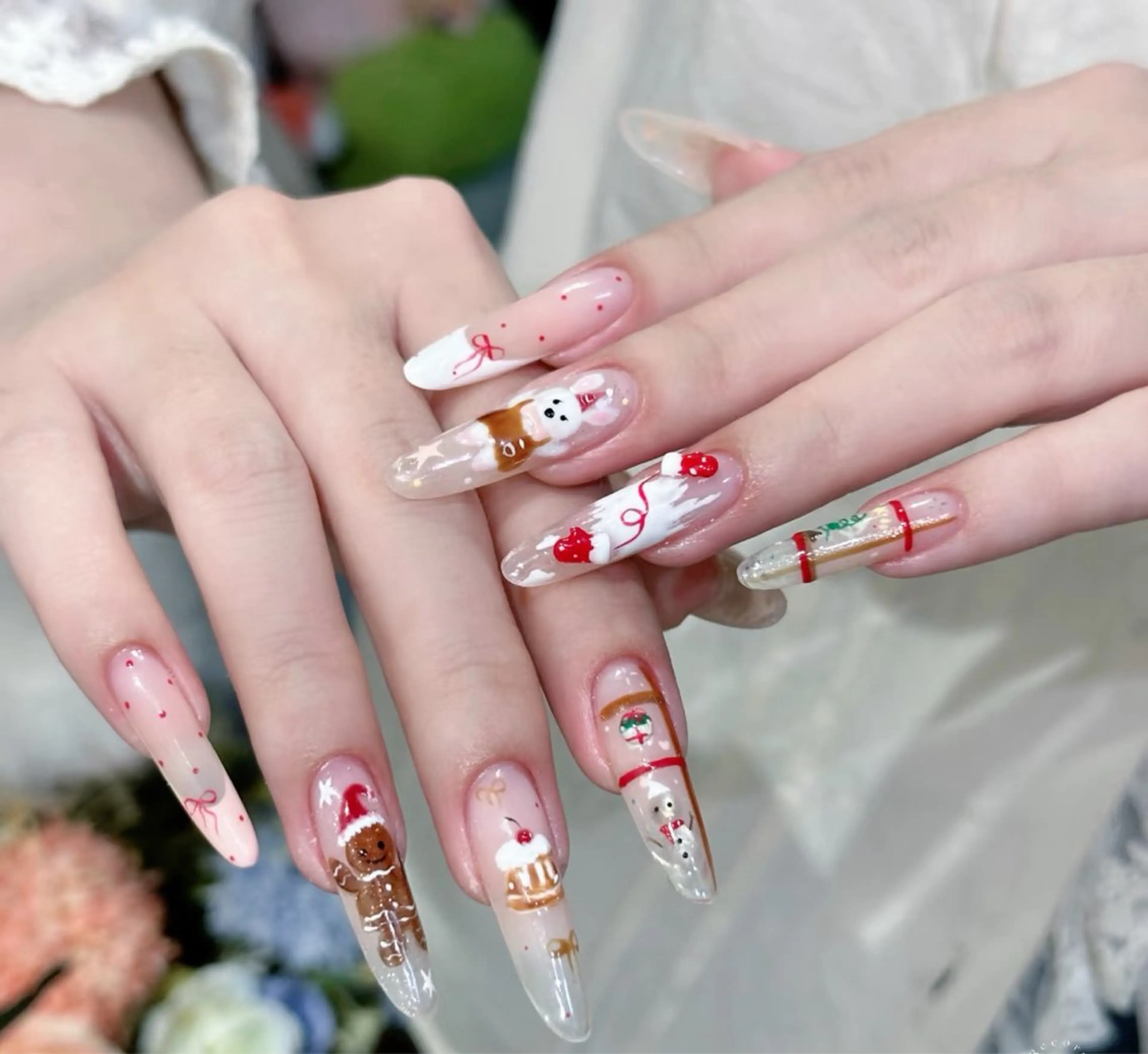 ネイル オーロラネイル 成人式 フットネイル フレンチネイル ジェルネイル ハンドネイル 長さだし専門 ありさのネイルデザイン