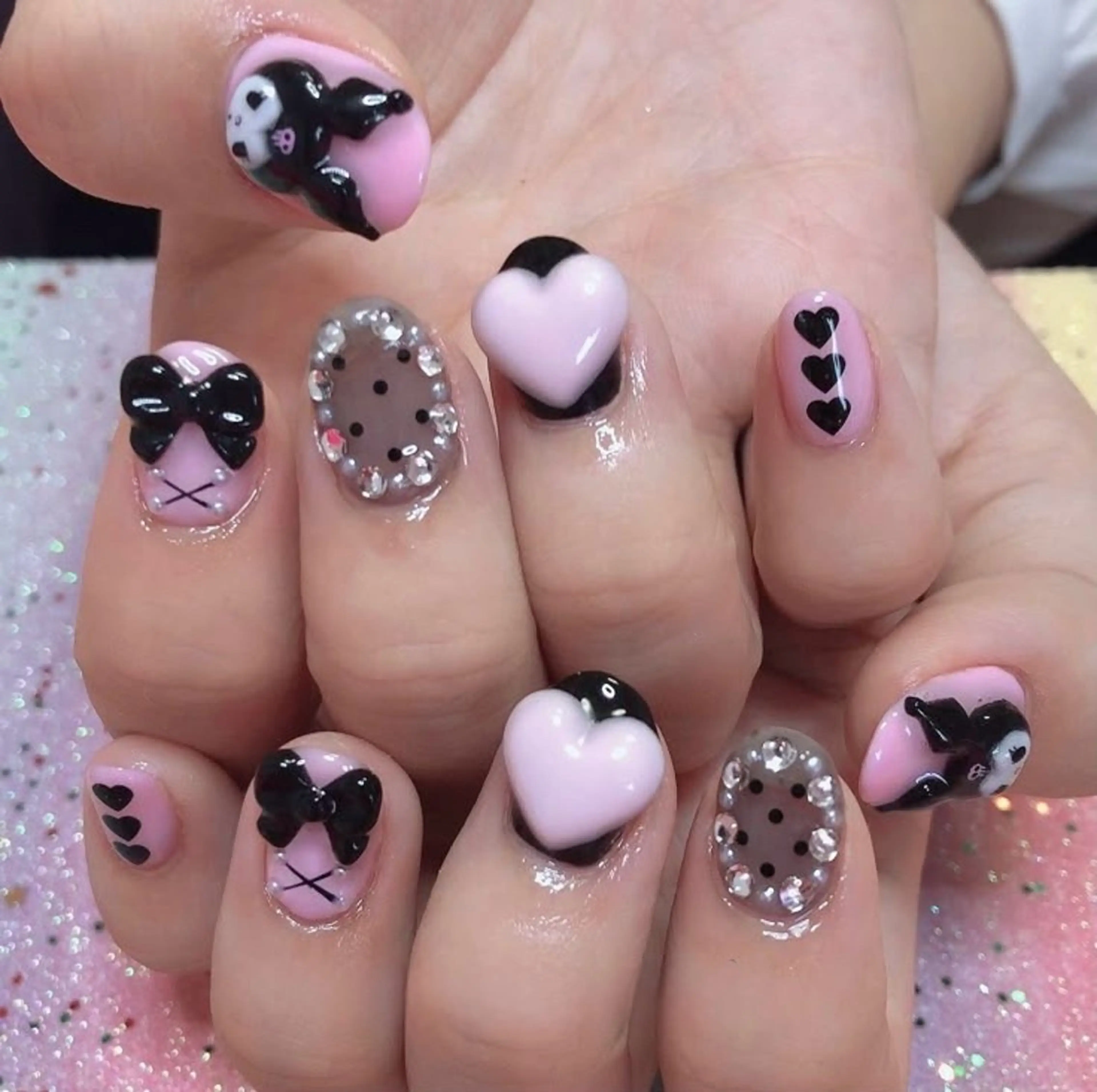 ネイル 長さ出し フレンチネイル グラデーション 卒業式 マグネットネイル MIHANA NAILのネイルデザイン