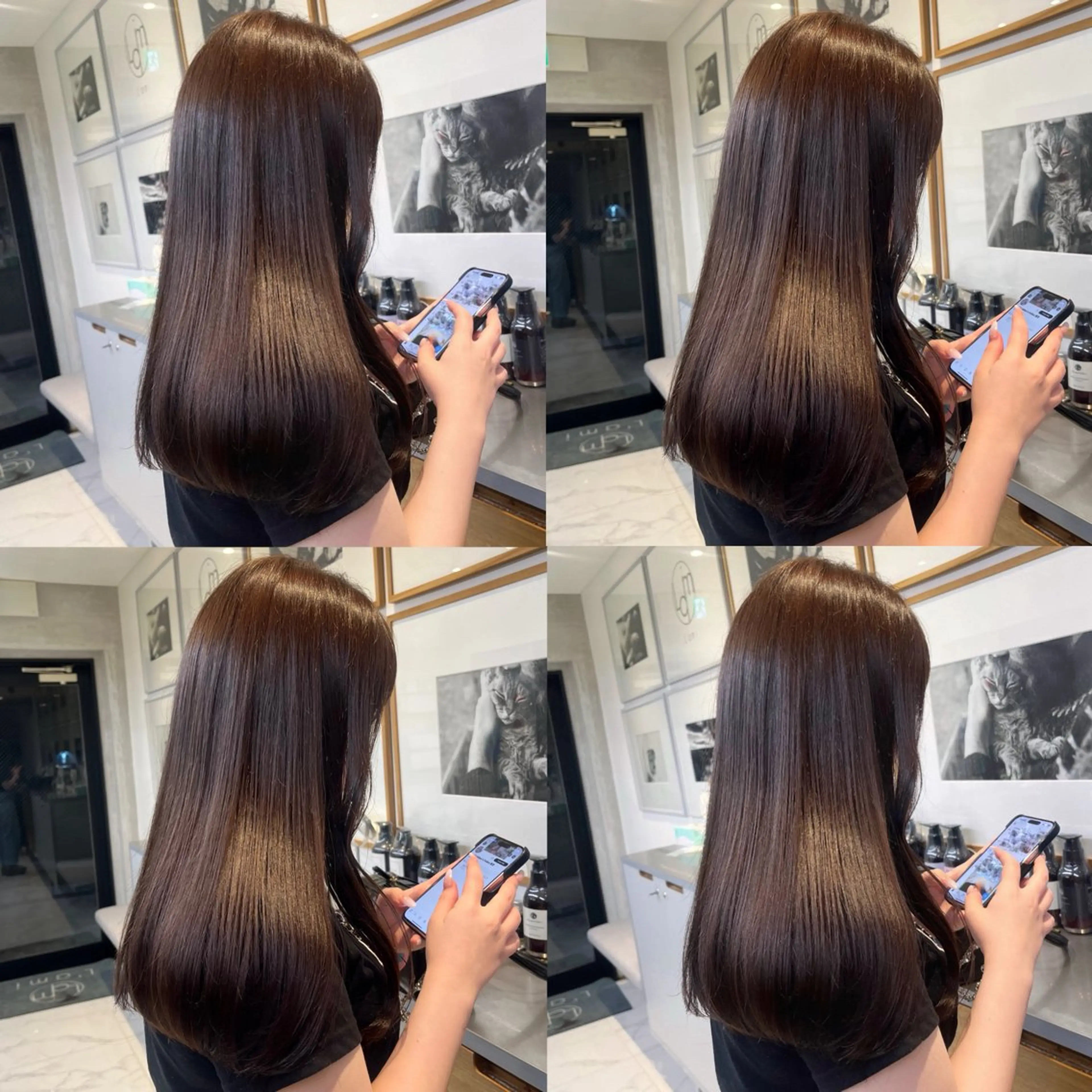 セミロング カラー ベージュカラー ブリーチ ブラウンカラー ブラウンベージュ ショコラブラウン カット ヘアカラー トリートメント ヘッドスパ ヘアセット カジュアルを女っぽく 𝗮𝘆𝗮𝗰𝗼のヘアスタイル