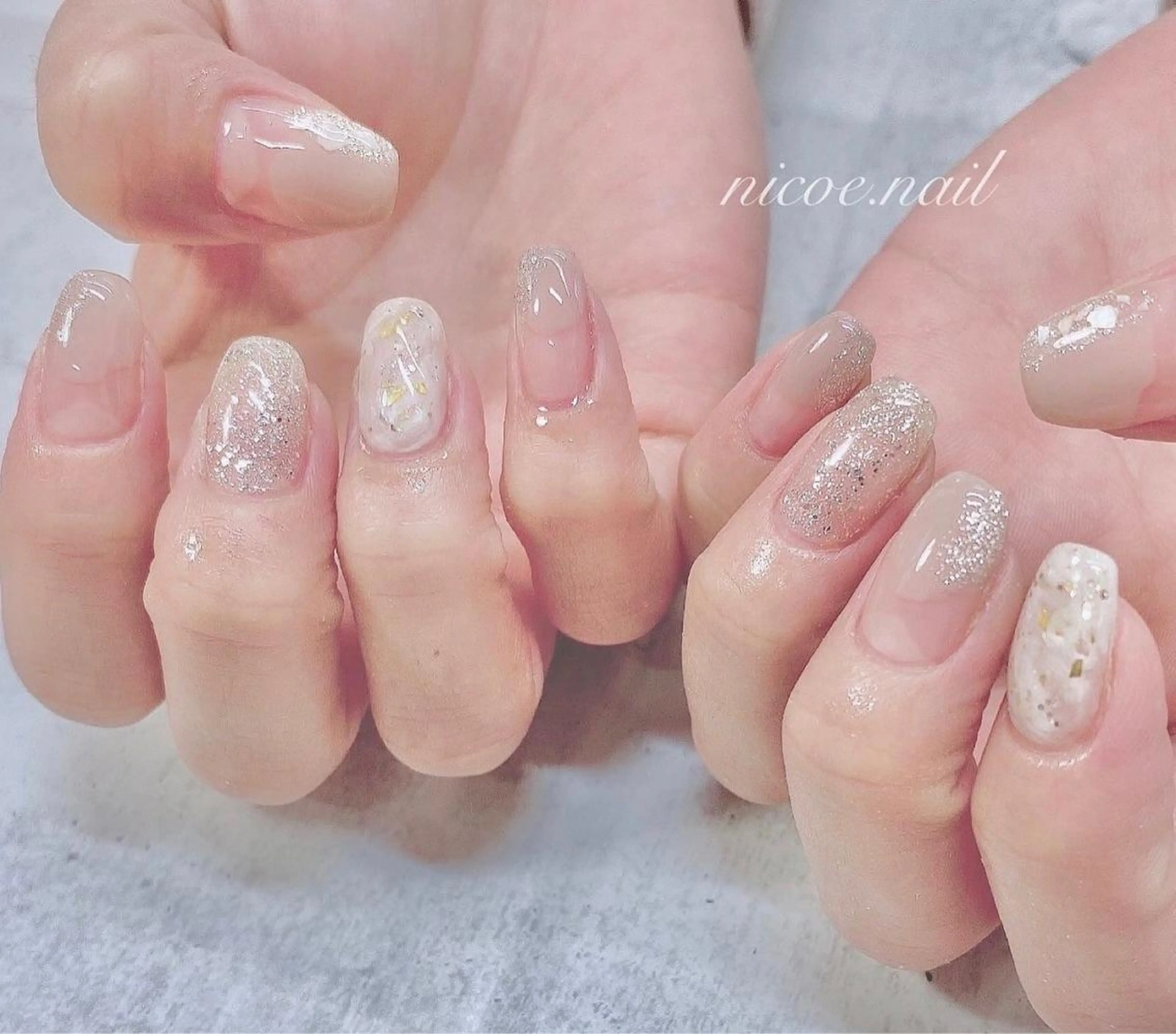 ネイル アートネイル フラワーネイル ニュアンスネイル オフィスネイル ワンカラーネイル ネイルサロン　nicoe【ニコエ】所属・ネイルサロン nicoeのネイルデザイン