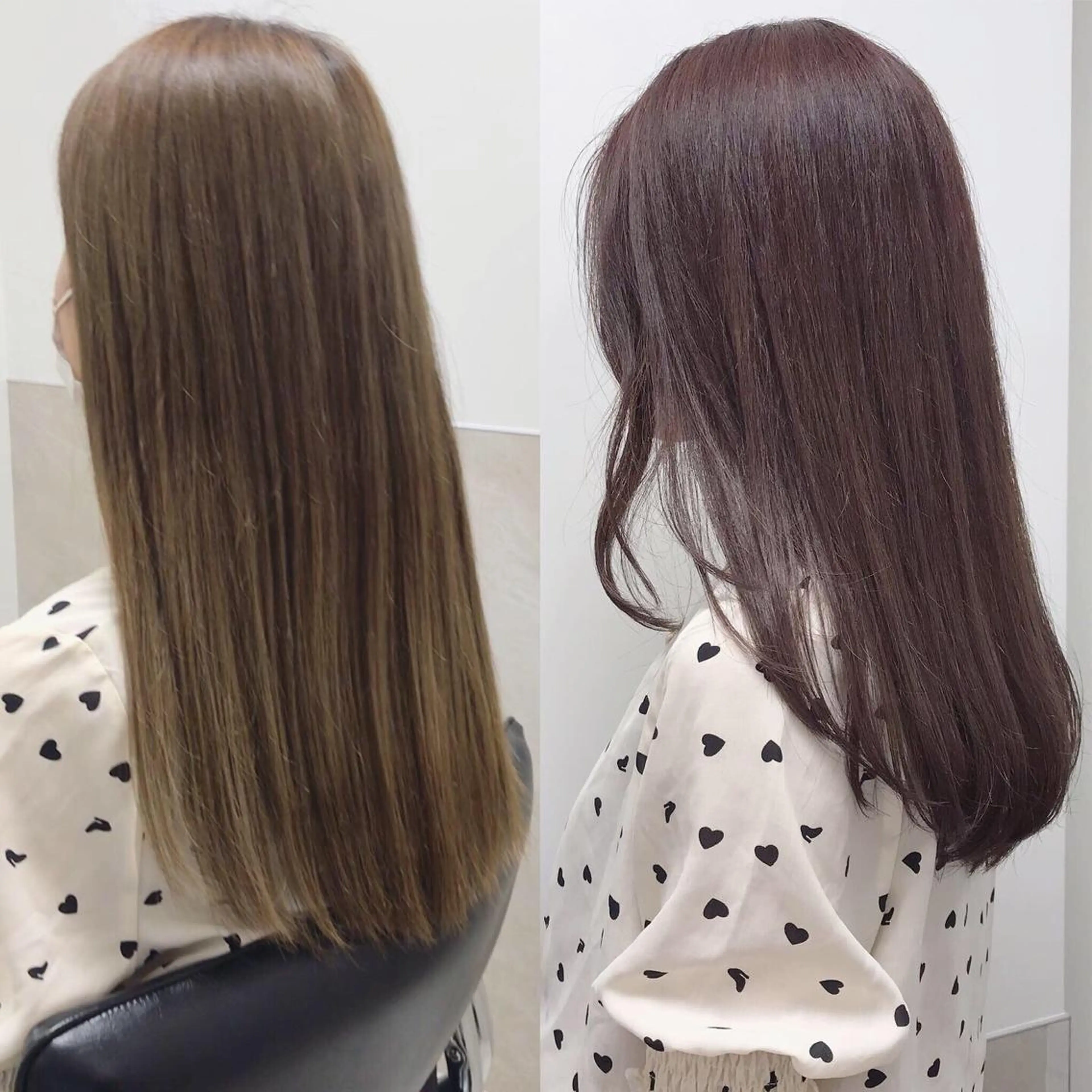 ロング カラー ブリーチ カシス HARUNA🤍 色持ち良いツヤ髪のヘアスタイル