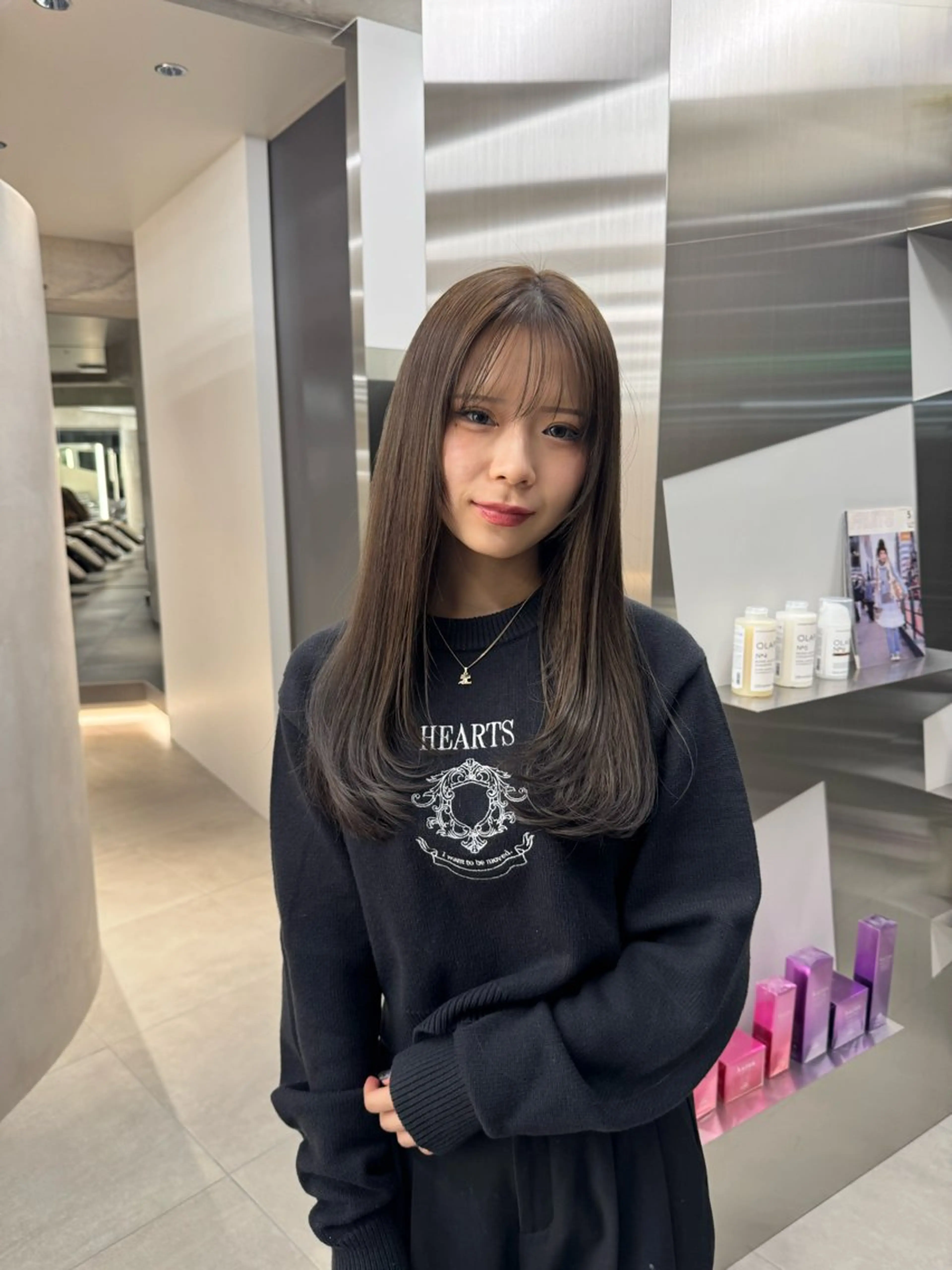 セミロング カラー カット ヘアカラー トリートメント MIES amane(アマネ)のヘアスタイル