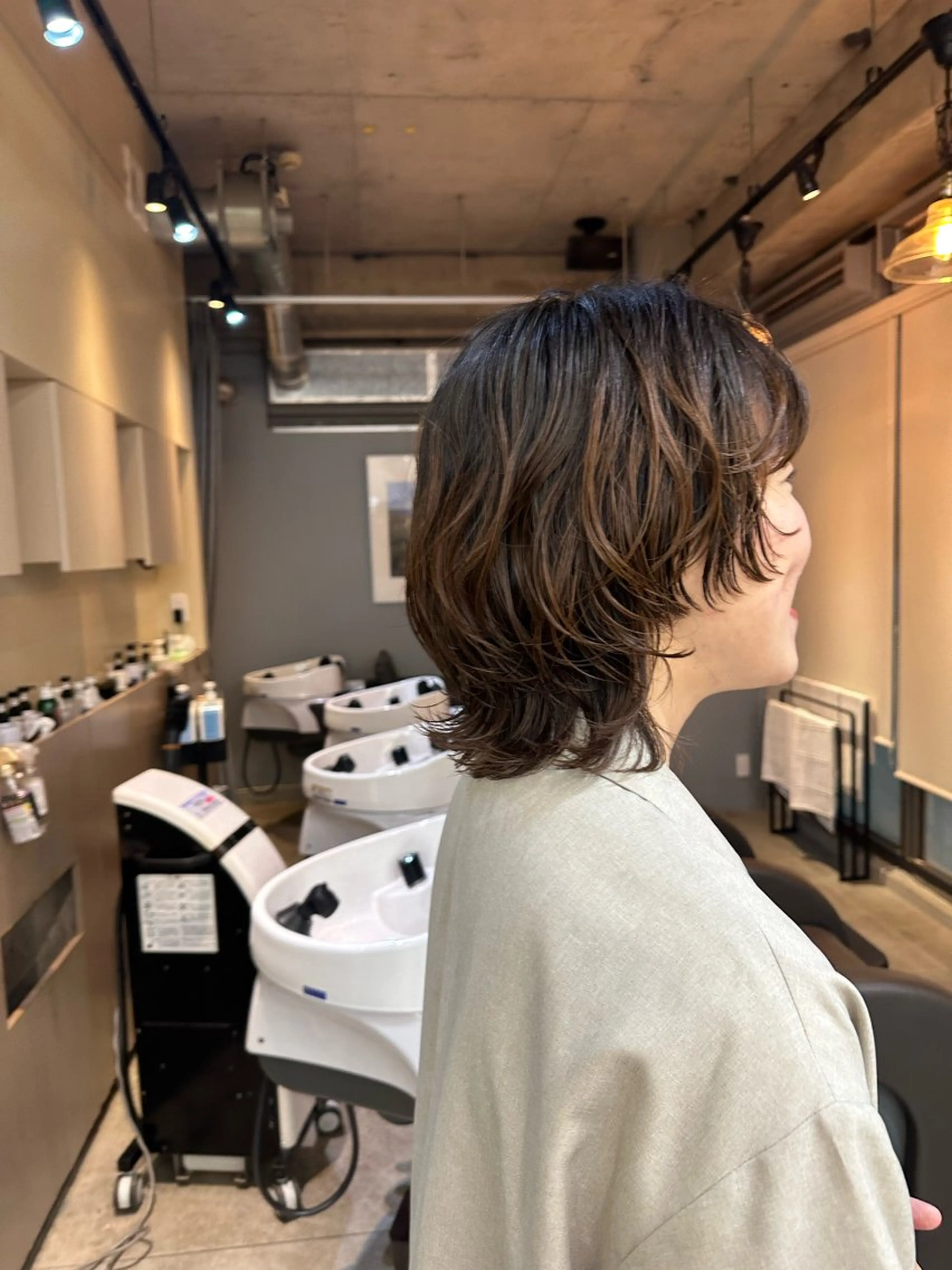 ミディアム ミディアムパーマ カット さとう あやかのヘアスタイル