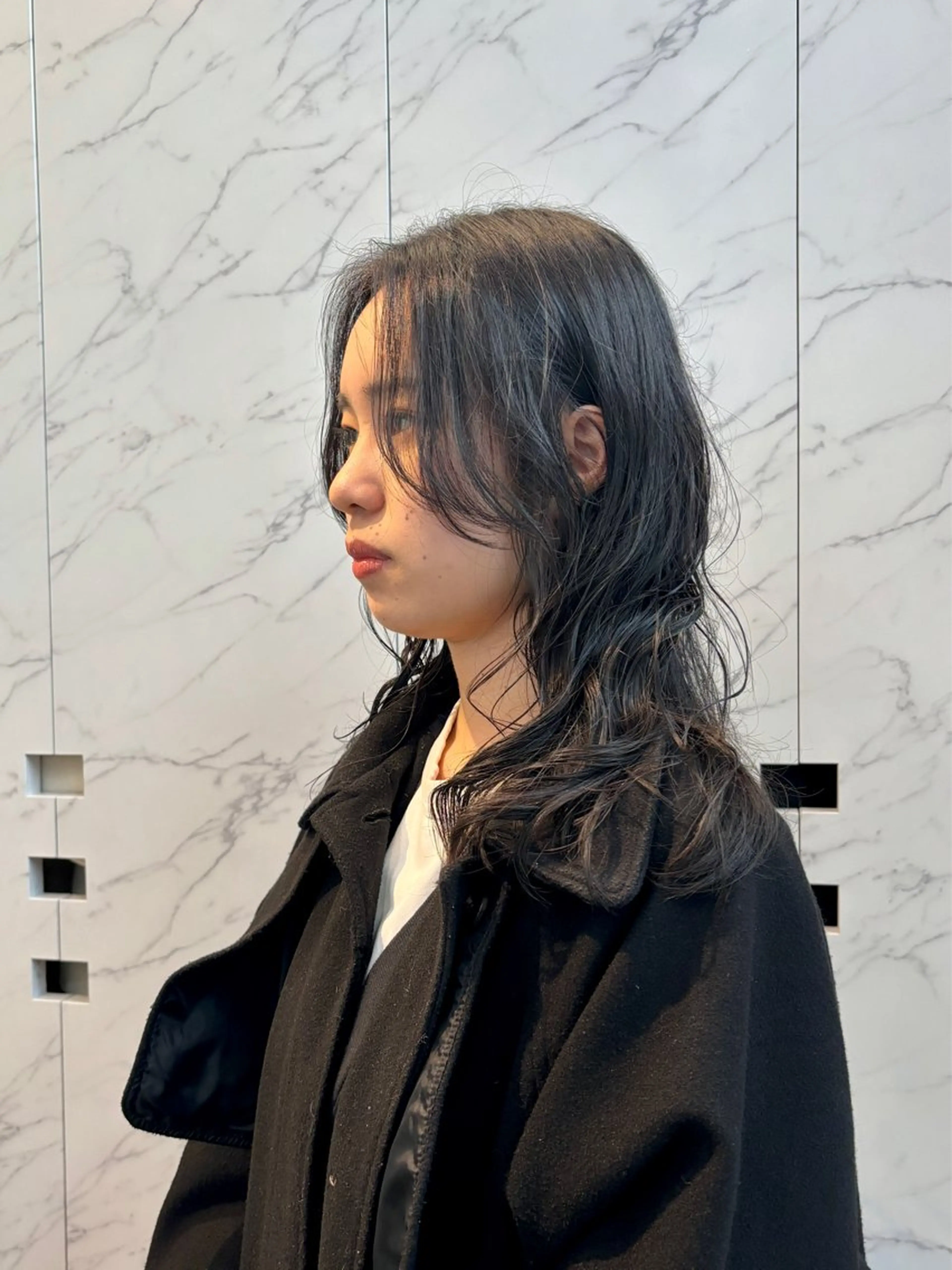 ロング カット パーマ miu /透明感カラーのヘアスタイル