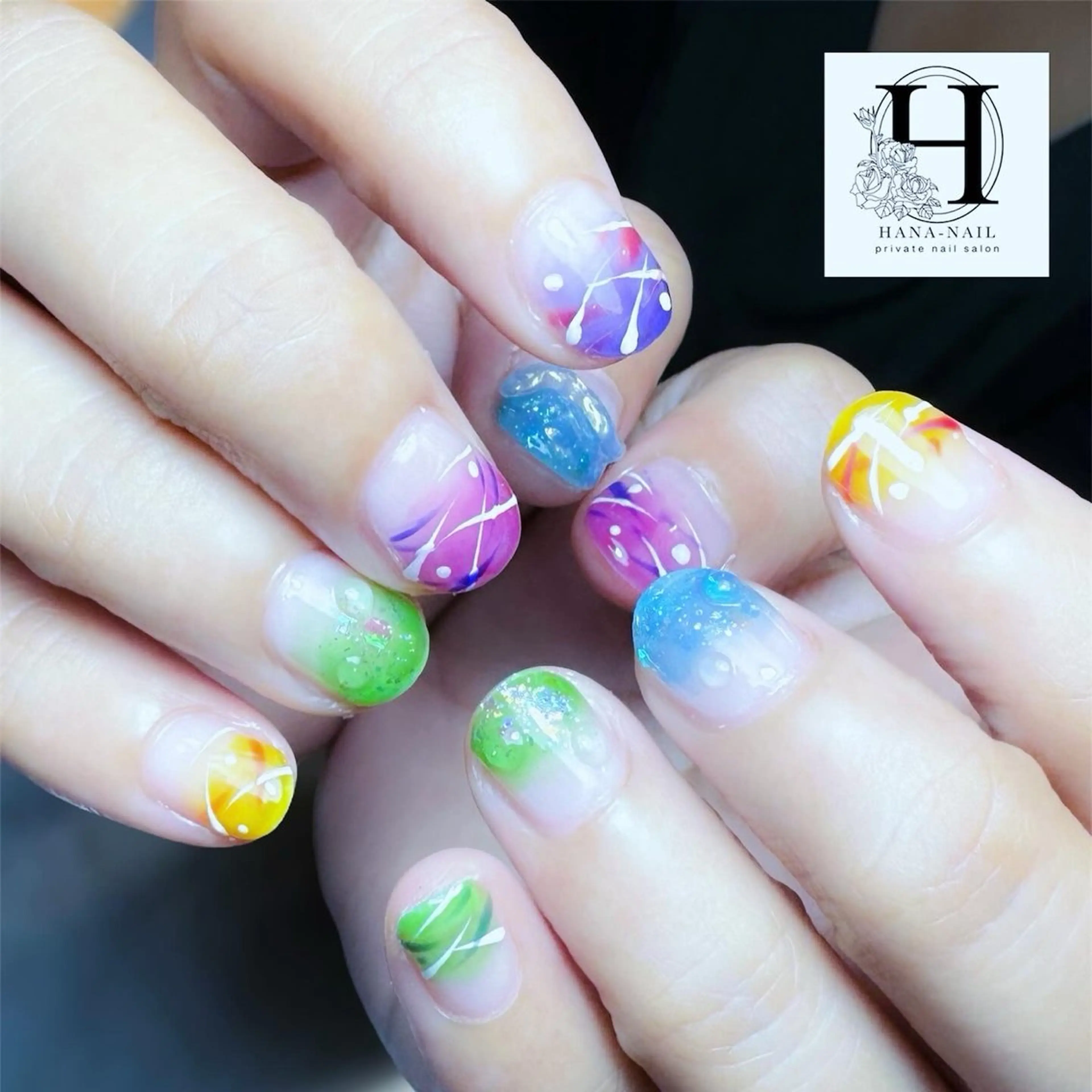 ネイル HANA-NAILハナネイル福山所属・Kao hana-nailのネイルデザイン