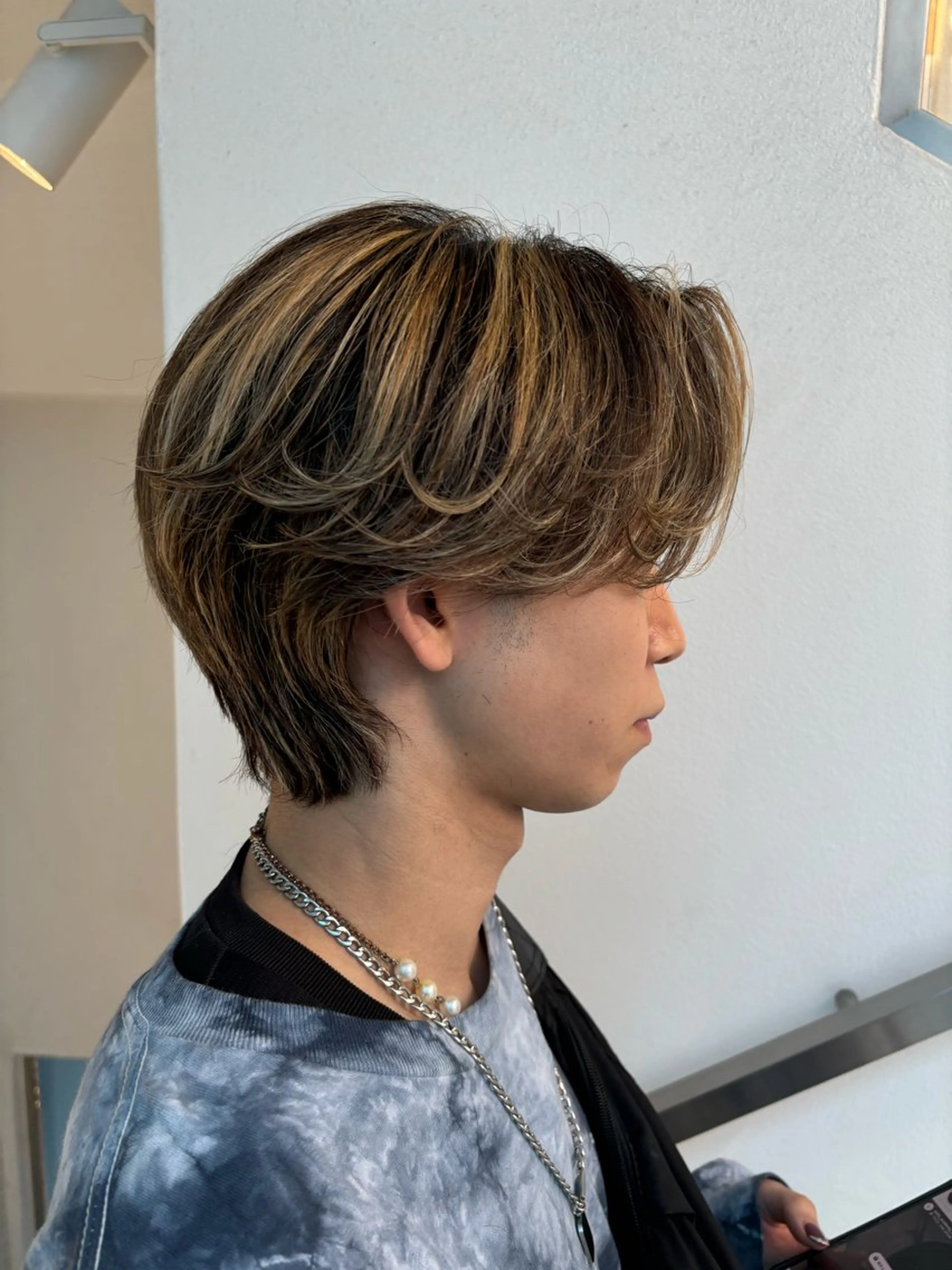 ショート メンズ センターパート カット メンズパーマ/韓国 ヘア/Mino🤍のヘアスタイル