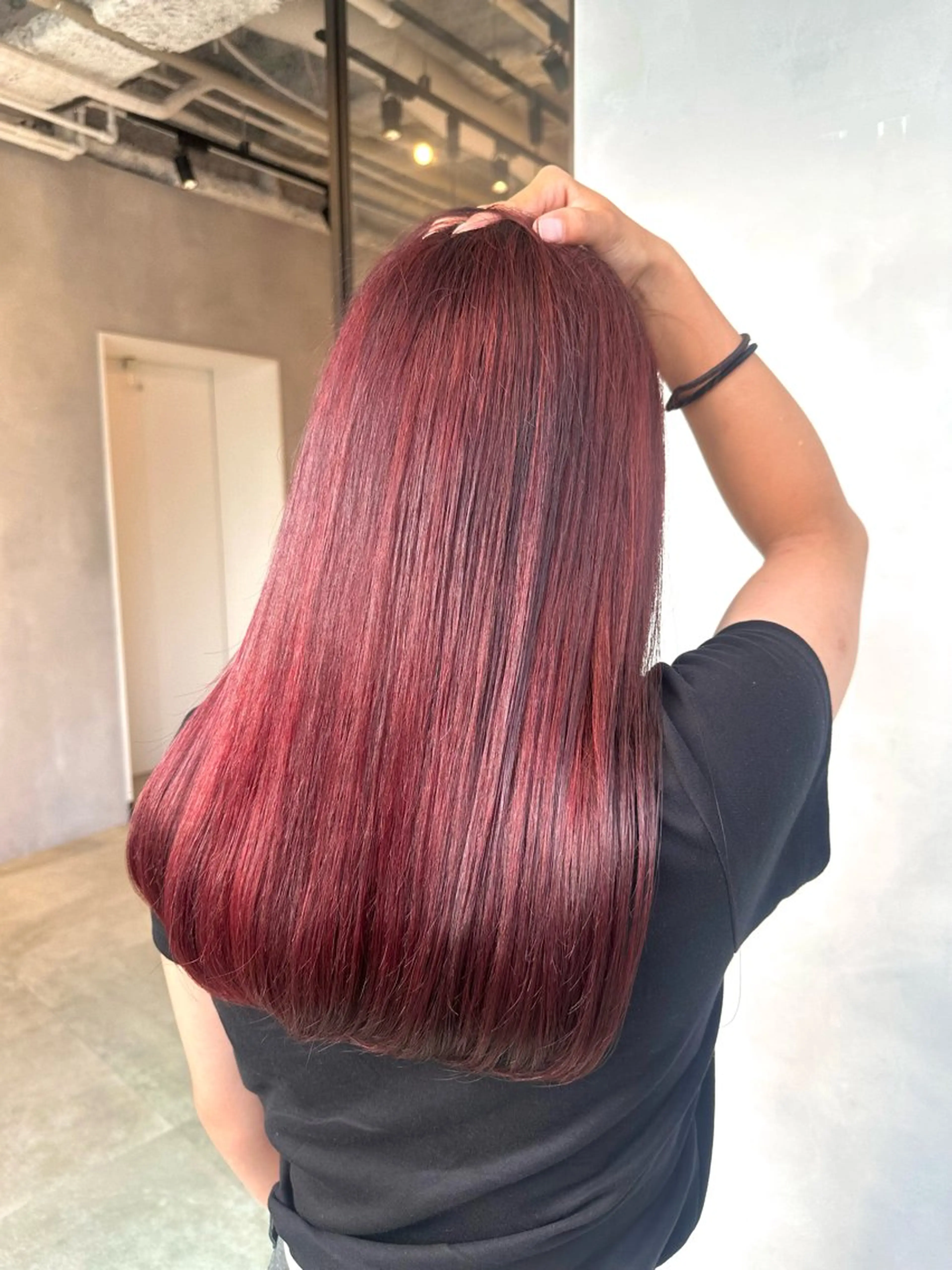 ロング カラー ブリーチ ブラウンカラー ダブルカラー ブリーチなしカラー レッドカラー カット ヘアカラー トリートメント 似合わせ小顔ショート /akane🐰♥️のヘアスタイル