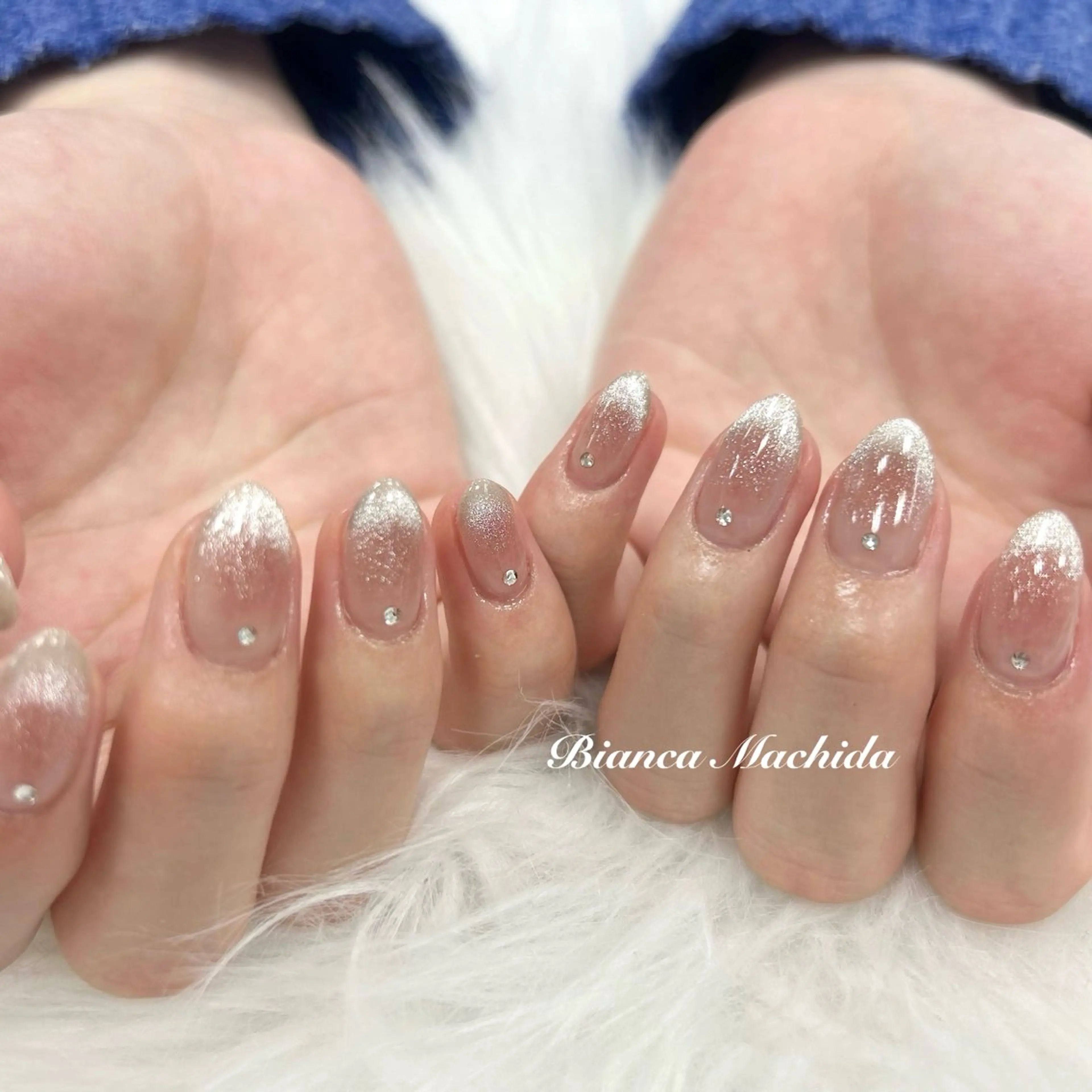 ネイル ストーンネイル ハンドネイル ハンドケア Bianca 🪽 Nakajimaのネイルデザイン