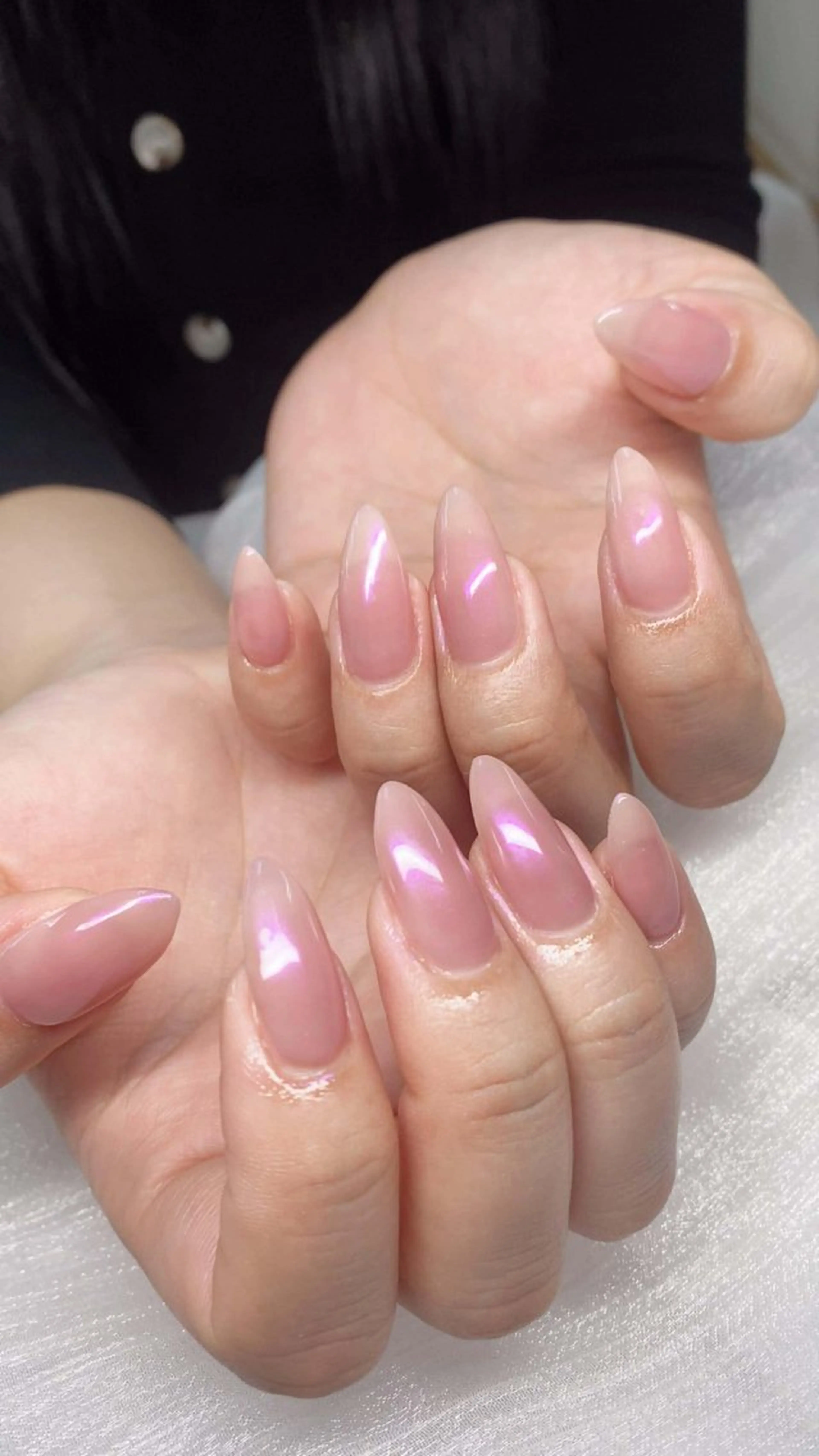 ネイル フレンチネイル グラデーション マグネットネイル ニュアンスネイル オフィスネイル ハンドネイル Hara Nail 【パラジェル使用】のネイルデザイン