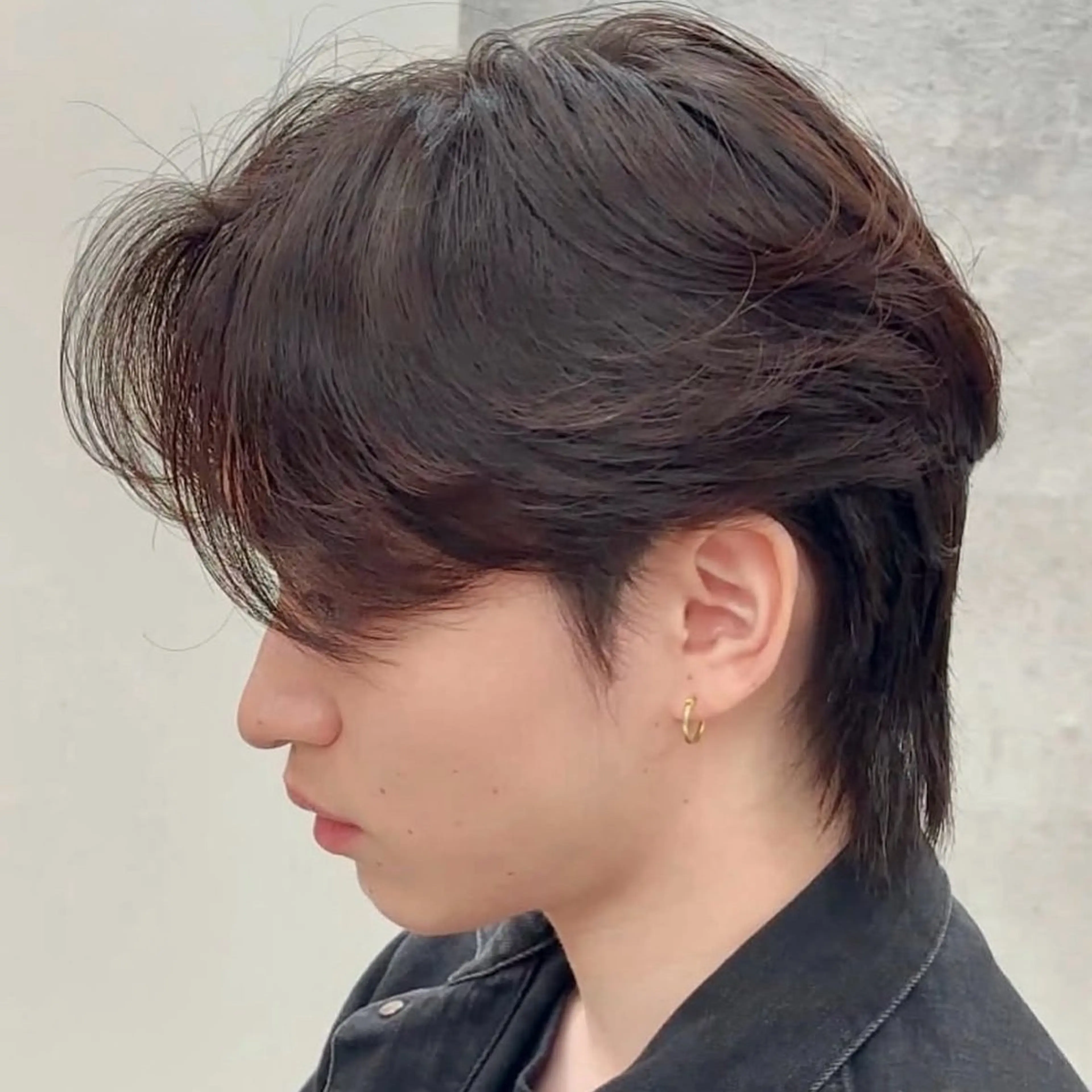 メンズ センターパート ダウンパーマ カルマパーマ マッシュ メンズパーマ 新宿/韓国メンズ RIKUパーマのヘアスタイル