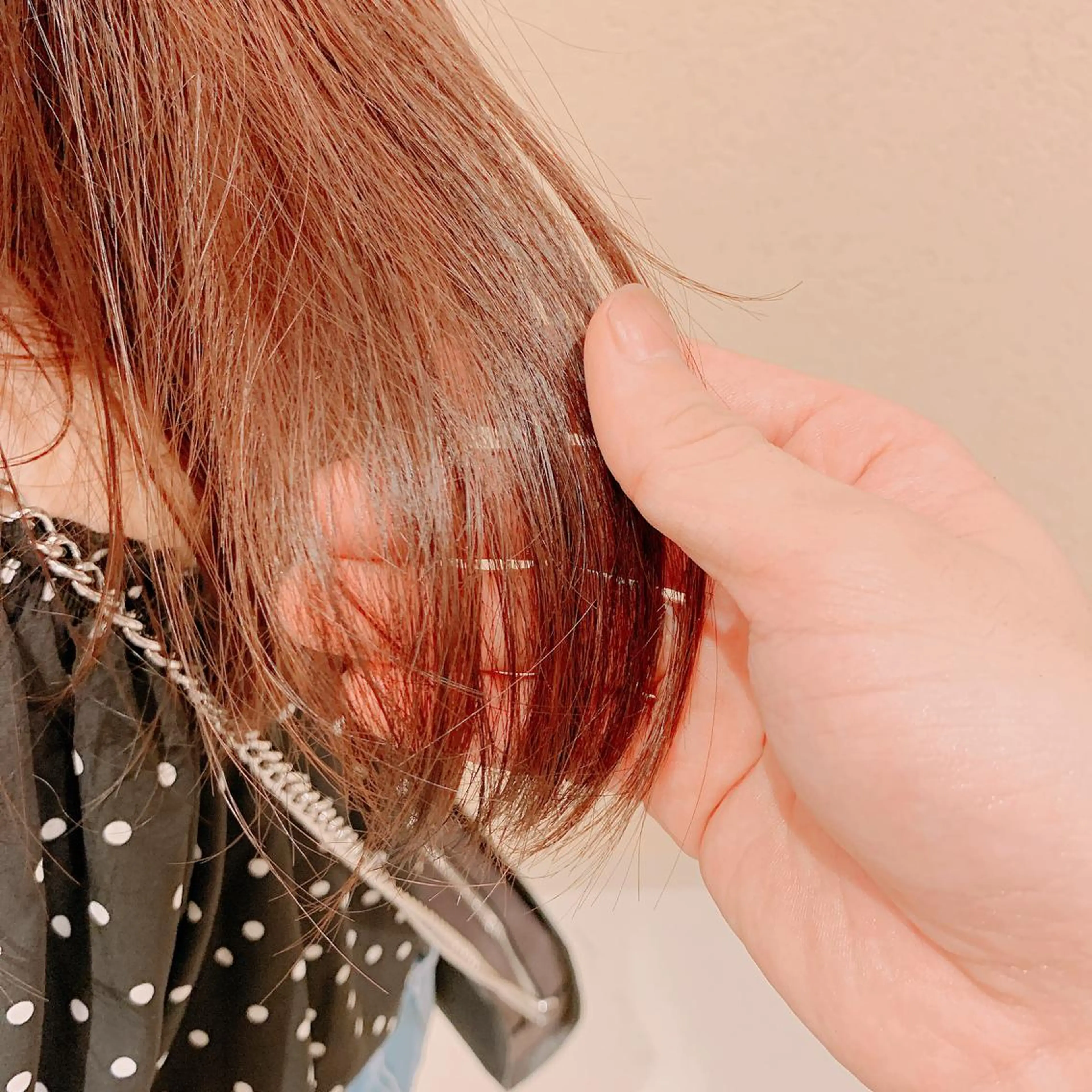 ミディアム カラー オレンジ ヘアカラー 韓国レイヤー 🔥春暁【はるき】のヘアスタイル