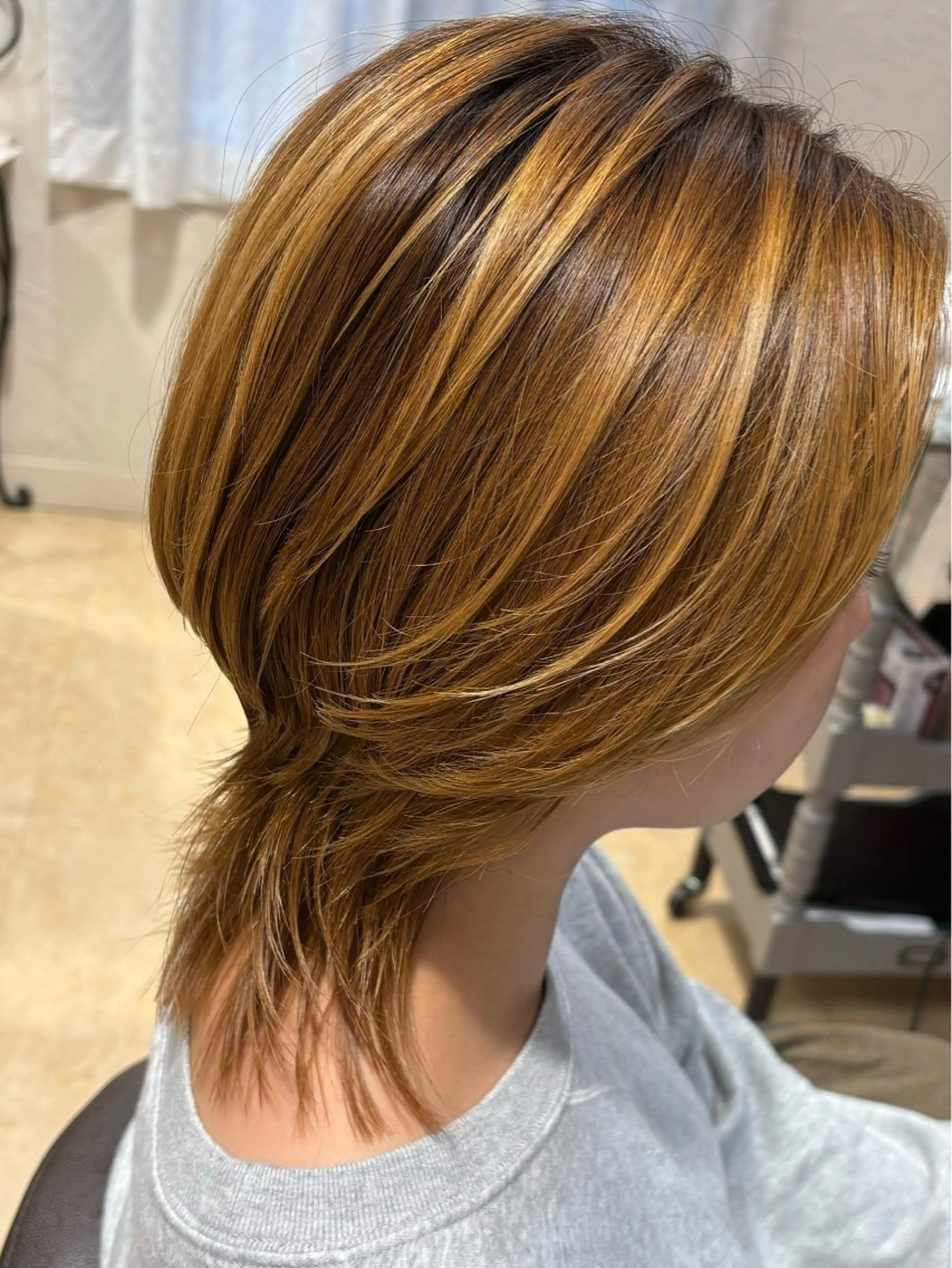 ミディアム カラー カット ヘアカラー 似合わせカット/ メンズパーマ瀧澤一真のヘアスタイル