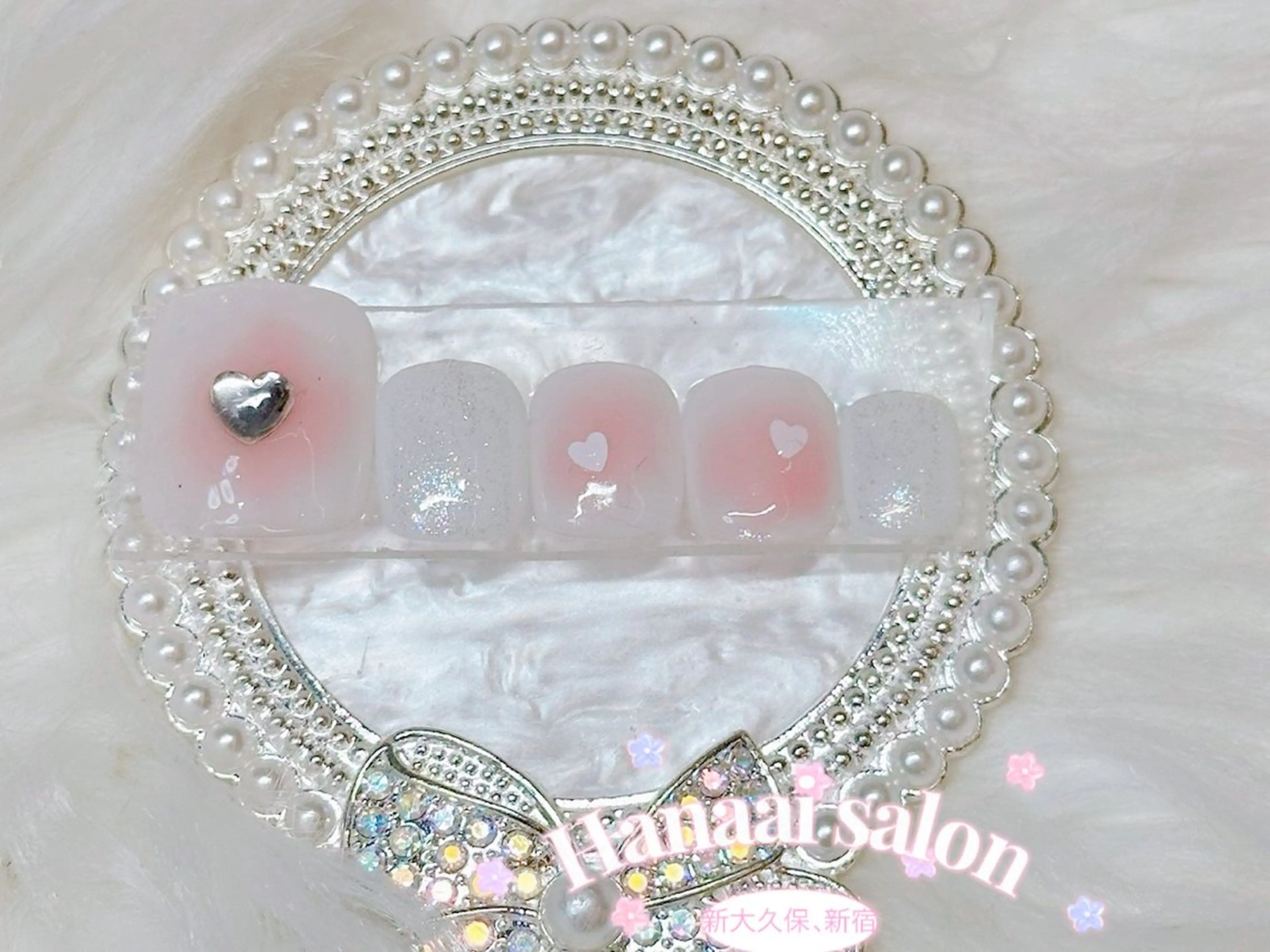 ショート フットネイル Hanaai Salon新大久保店のネイルデザイン