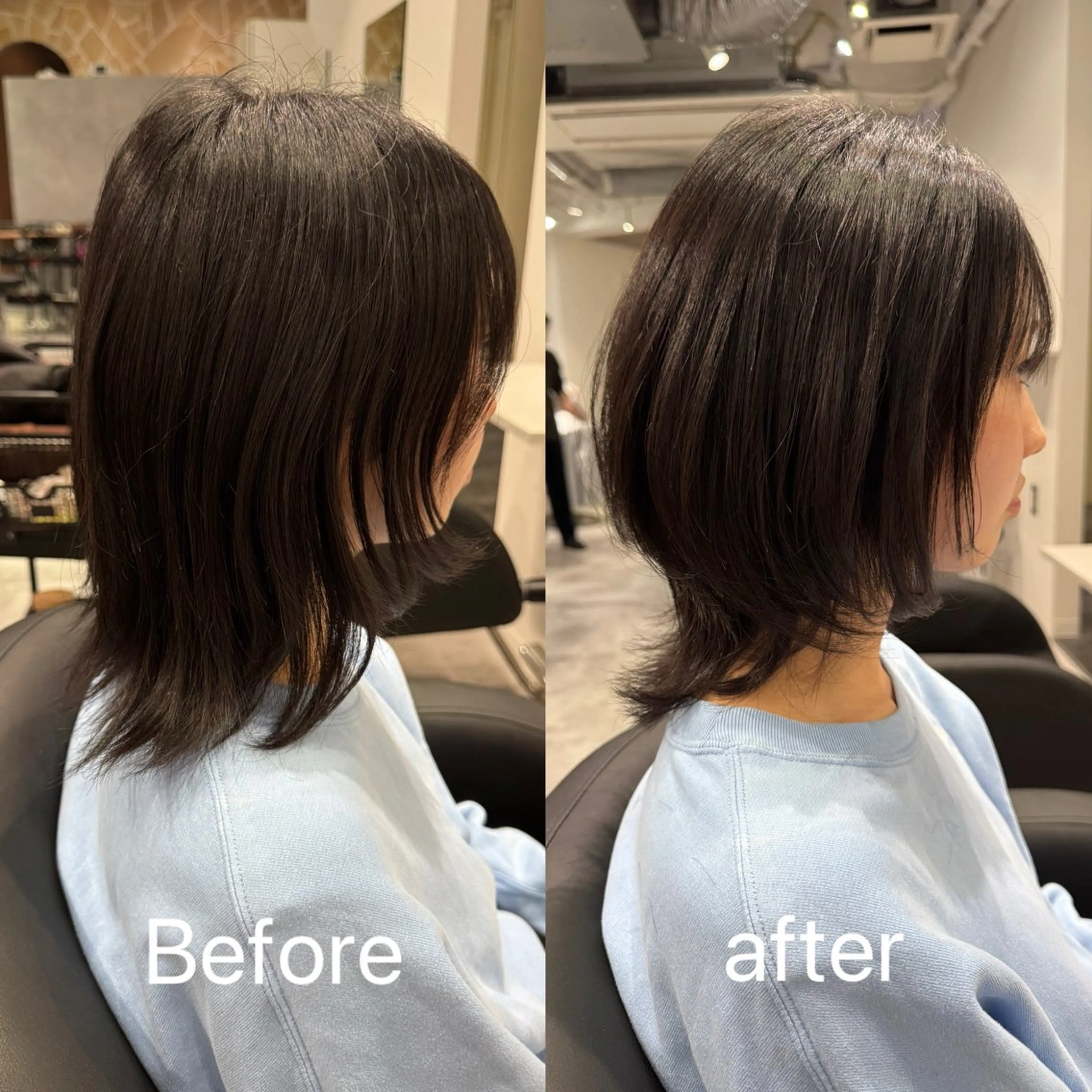 ミディアム レイヤーカット ウルフカット ウルフレイヤー 🫧髪質改善• 艶カラー持田樹🫧のヘアスタイル