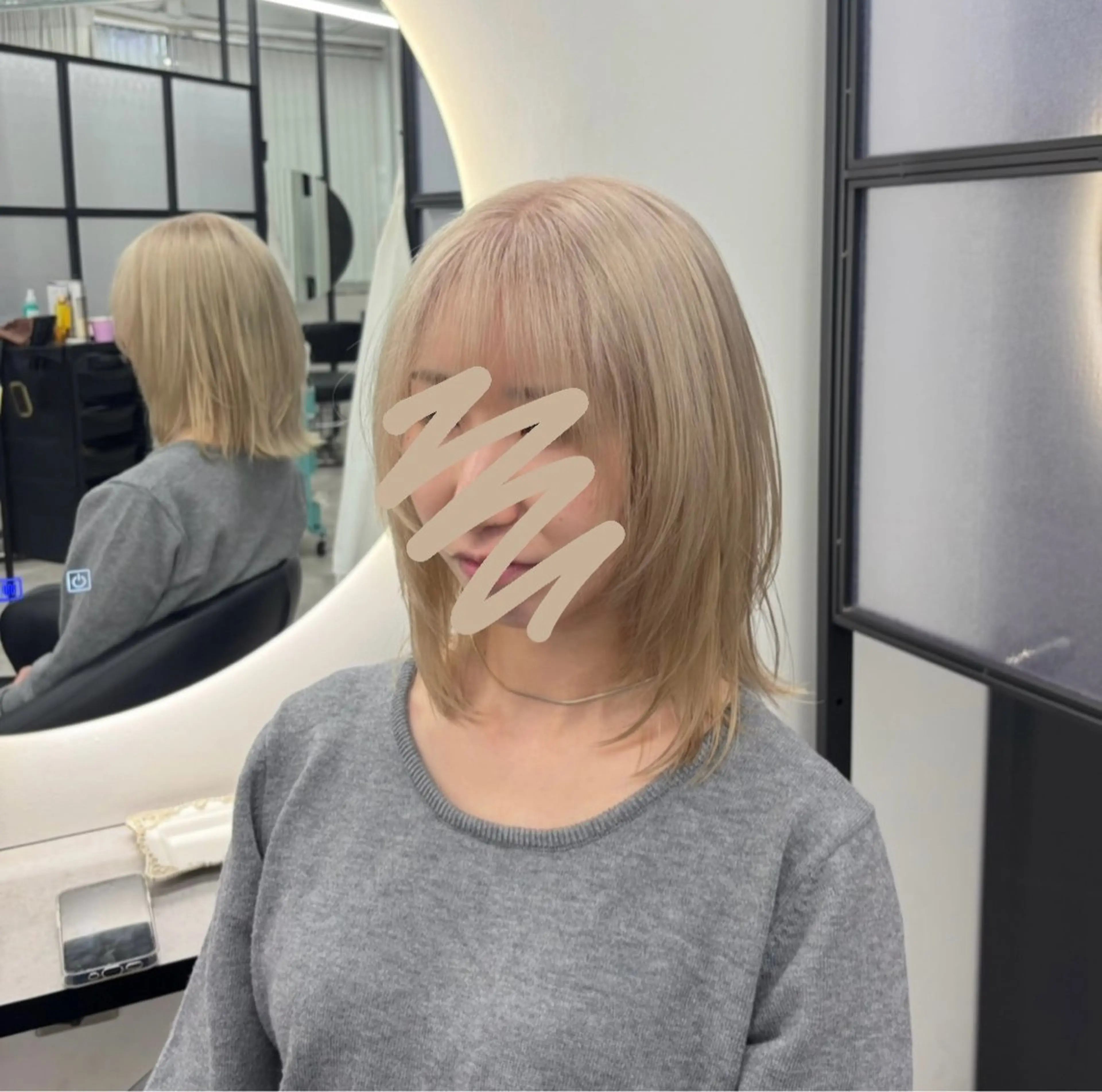 セミロング カラー ヘアカラー Ren. 🦋デザインカラーのヘアスタイル