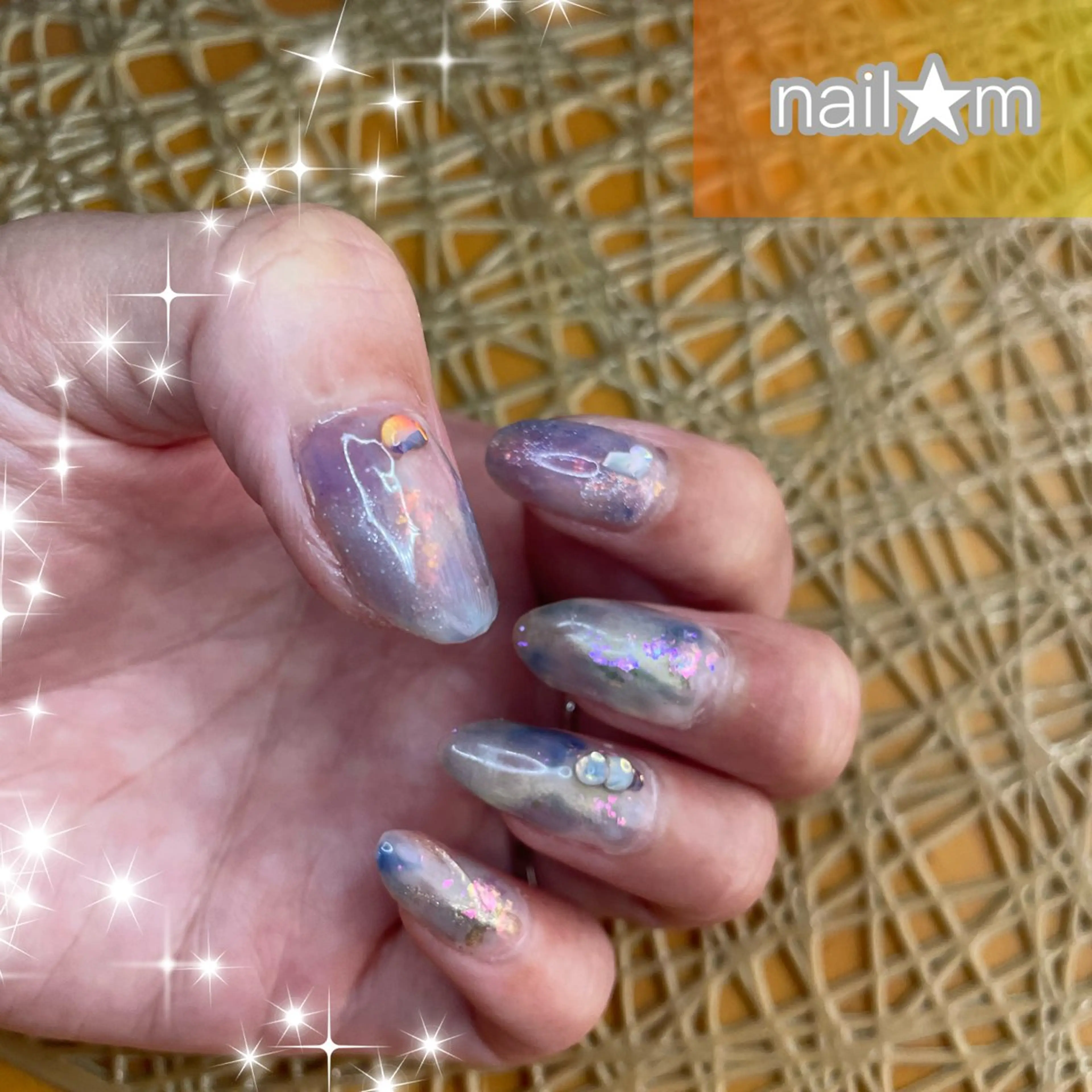 ネイル オーロラネイル ハート マグネットネイル ニュアンスネイル NAIL★M 真紀のネイルデザイン
