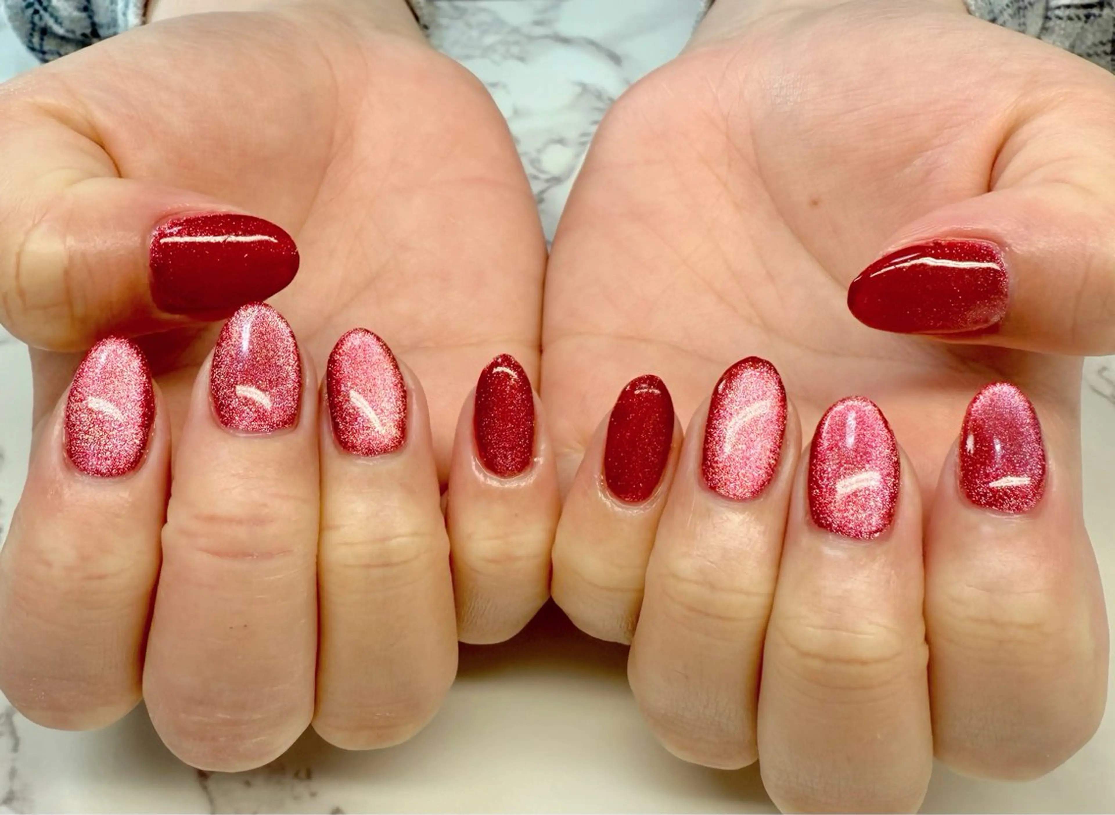 ネイル アートネイル チークネイル フレンチネイル 氷ネイル・うるうるネイル キラキラネイル M.N_ nailのネイルデザイン