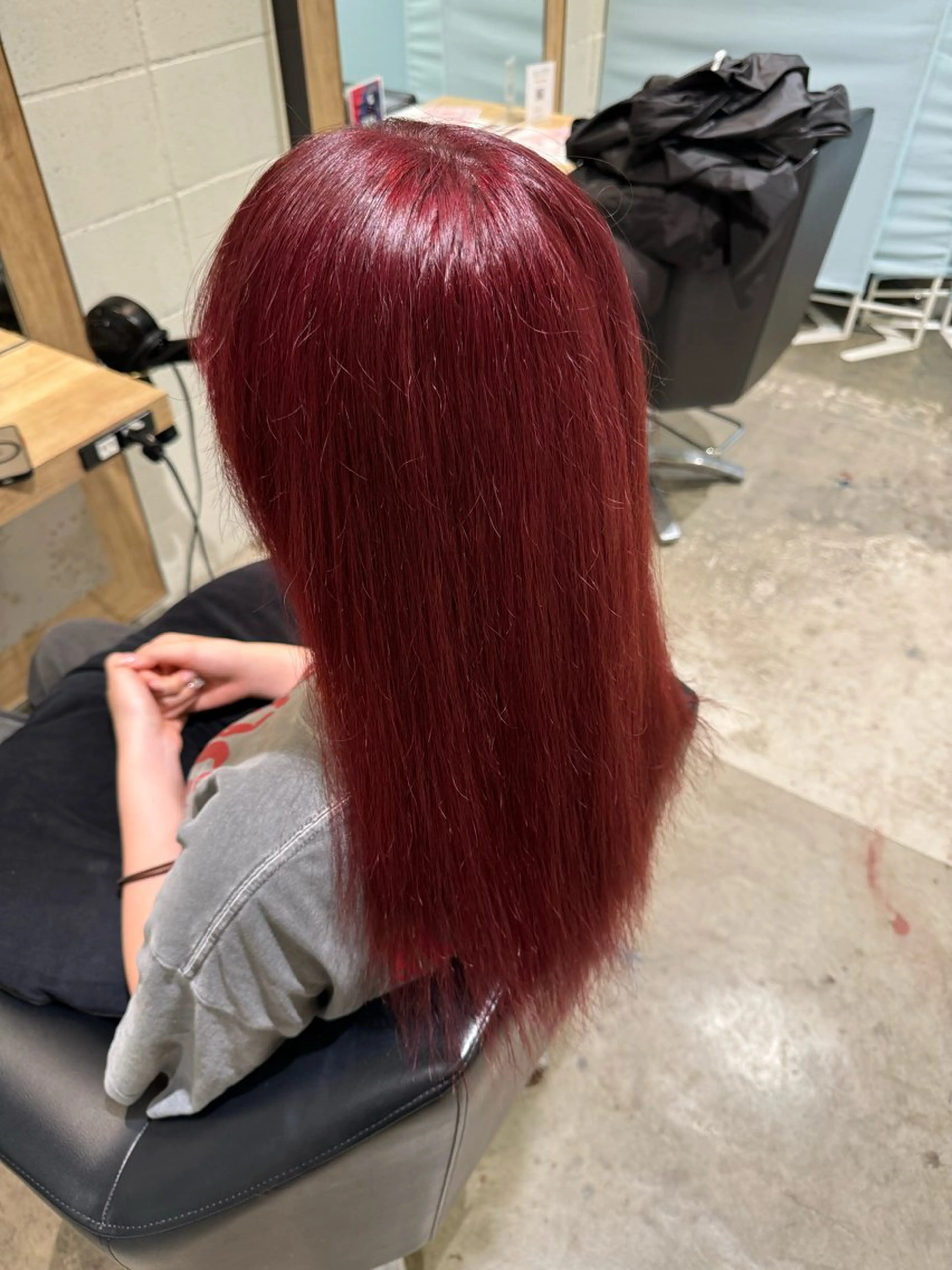 カラー レッドカラー 大谷 央翔のヘアスタイル