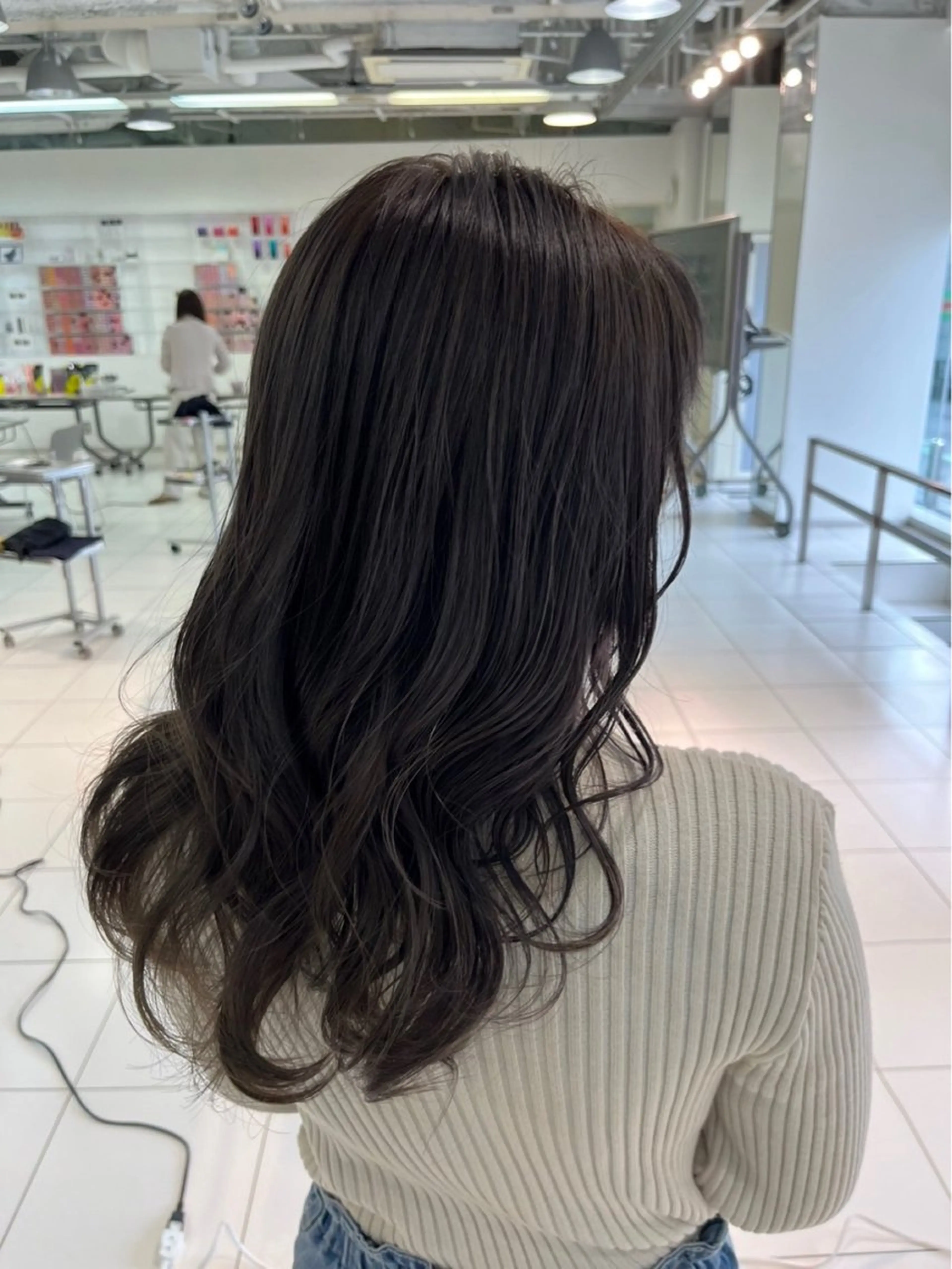 ロング カラー 透明感カラー 國領 真央のヘアスタイル