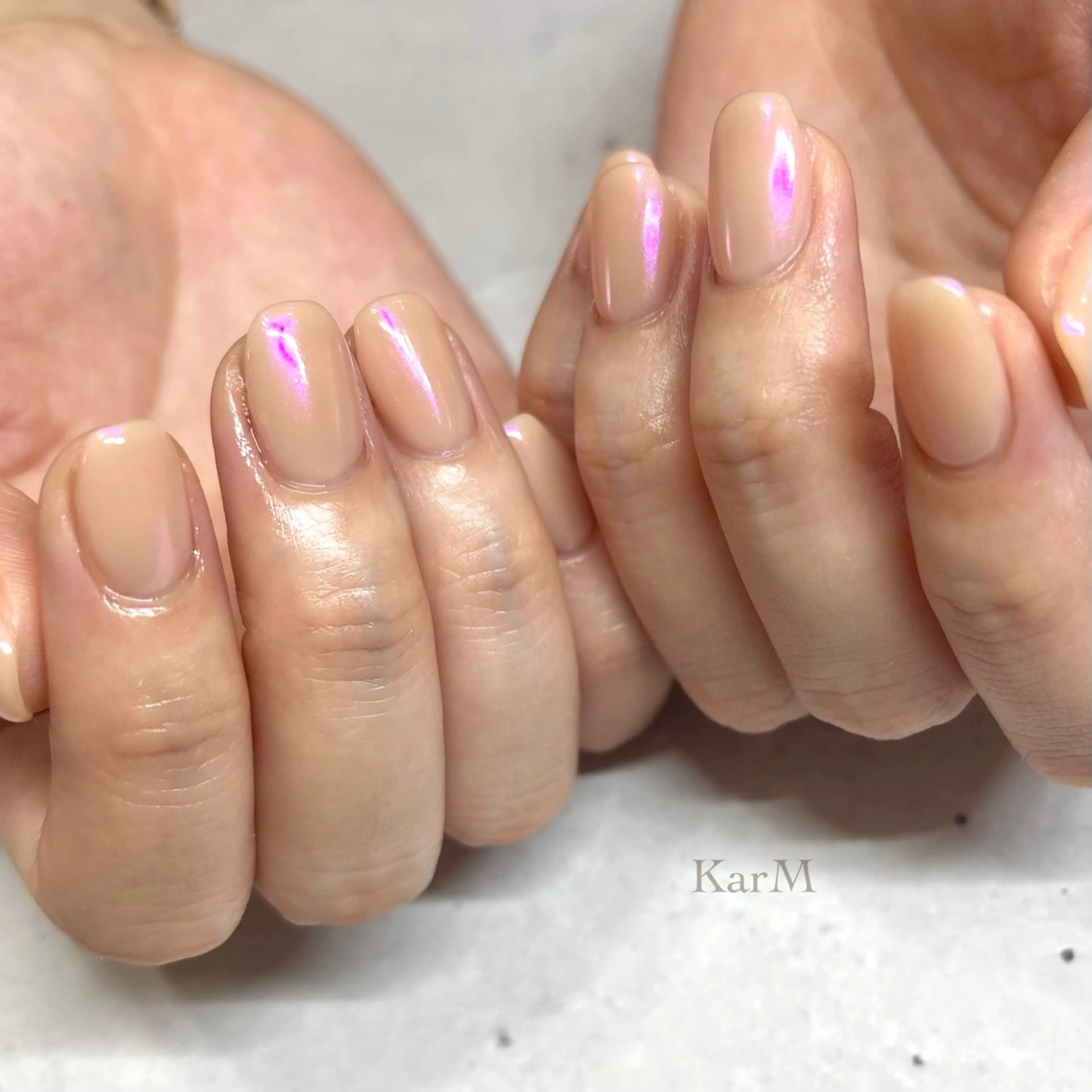 ネイル オーロラネイル チークネイル フラッシュネイル フレンチネイル グラデーション ハンドネイル フットネイル ogino karinのネイルデザイン