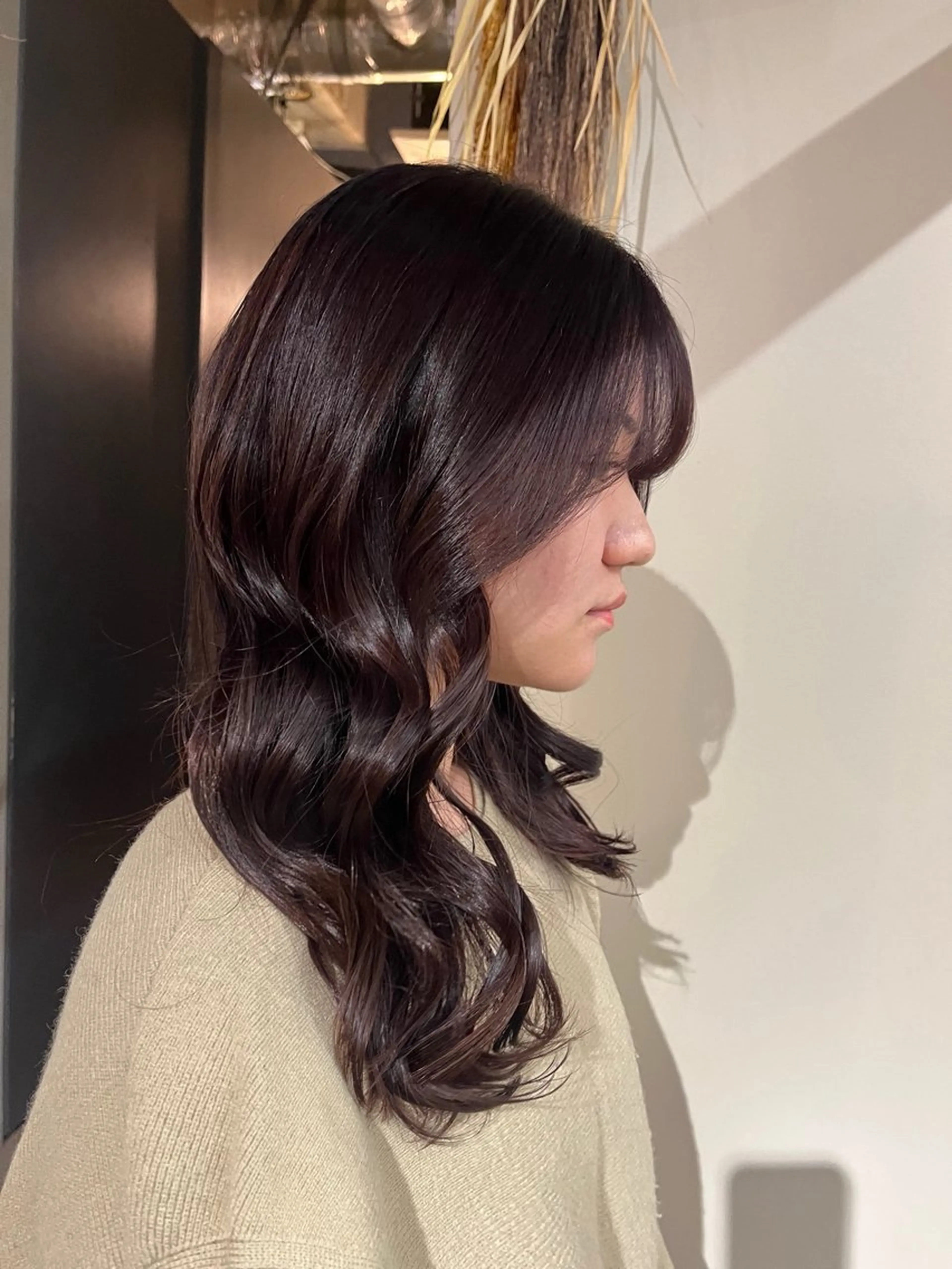 ミディアム カラー ヘアカラー トリートメント 🌼花屋併設🌼 木下奈々望のヘアスタイル