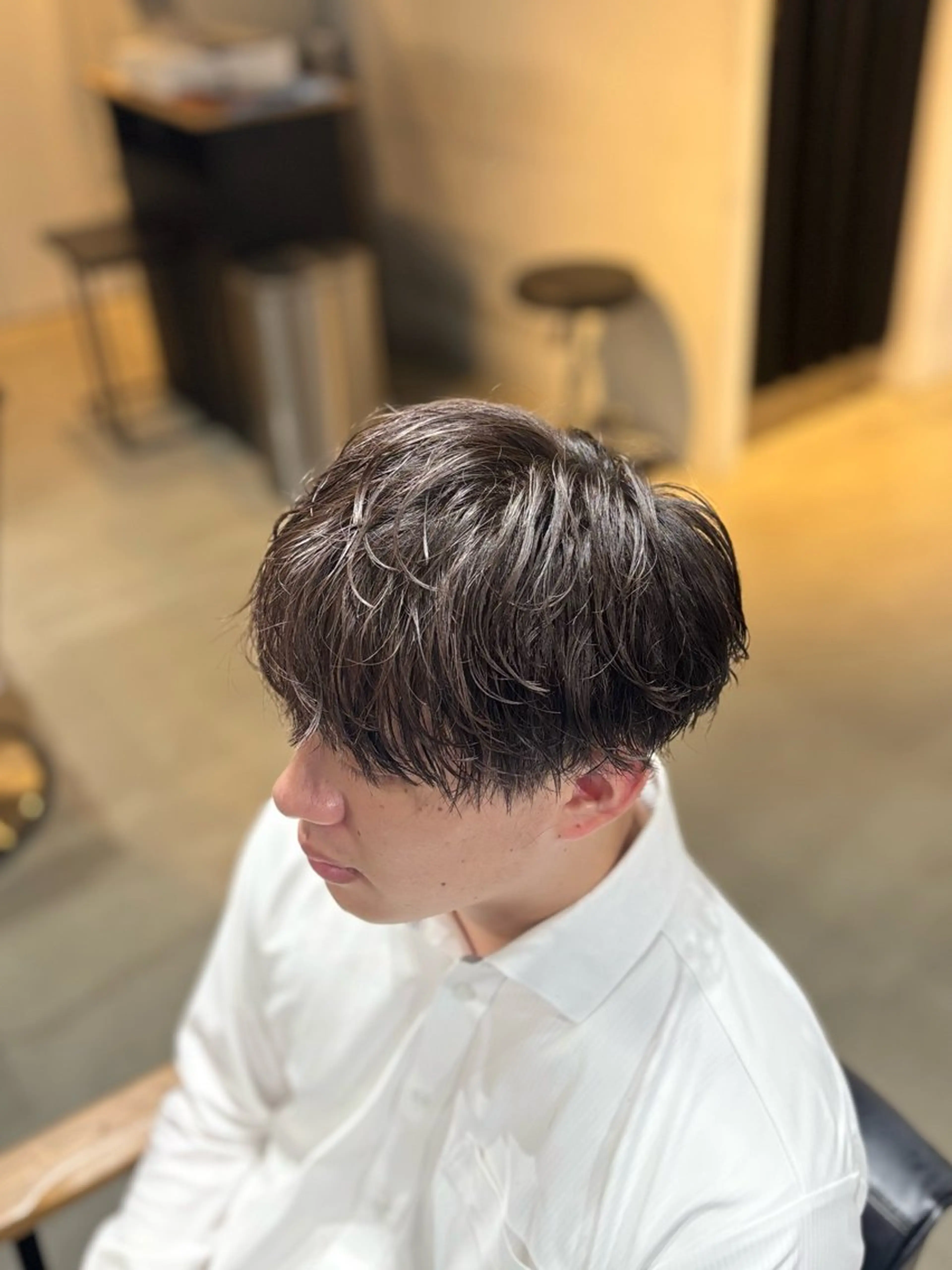パーマ メンズ カット パーマ 心斎橋メンズ特化 高森蓮のヘアスタイル