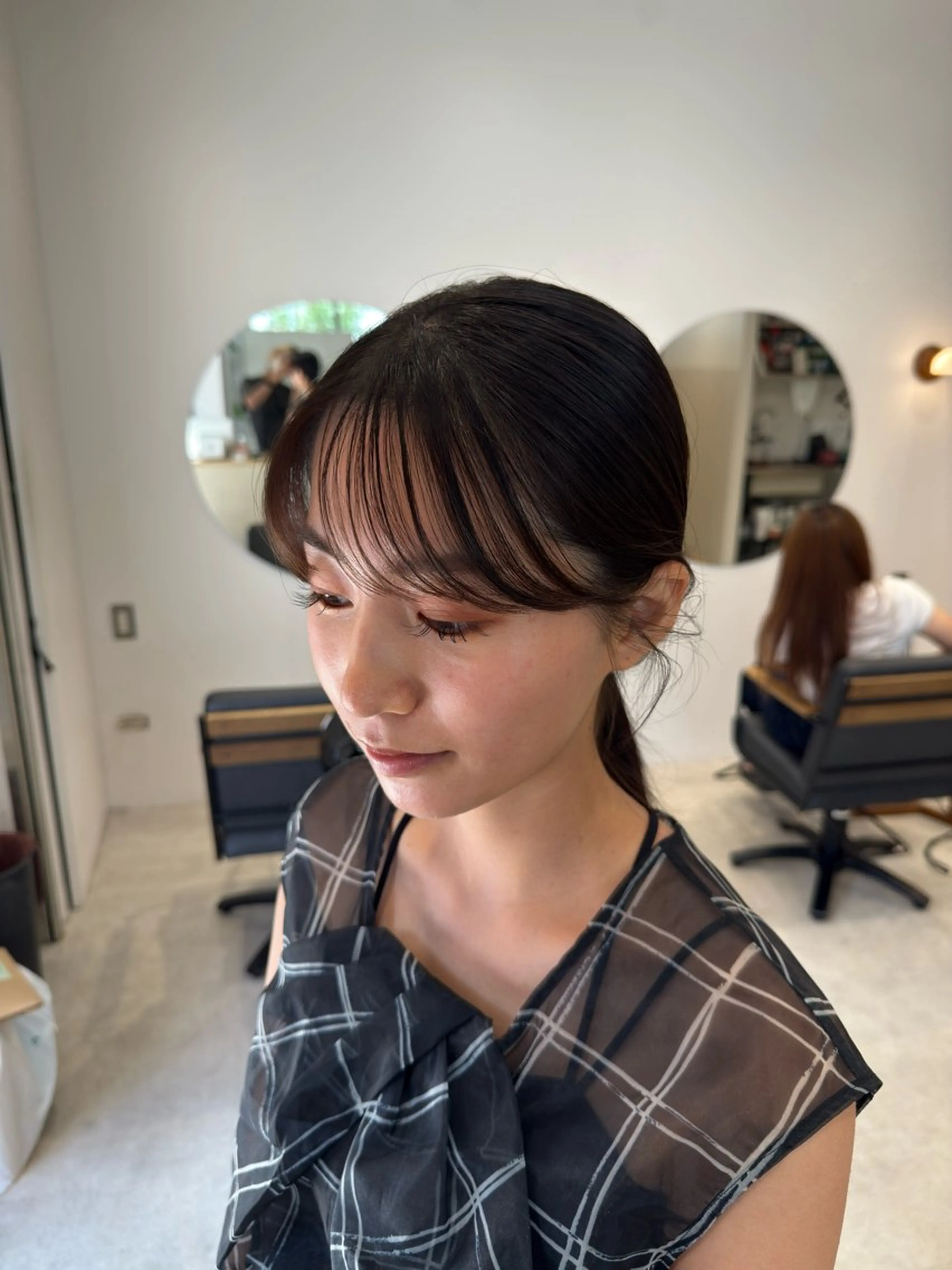 前髪カット+前髪パーマの写真