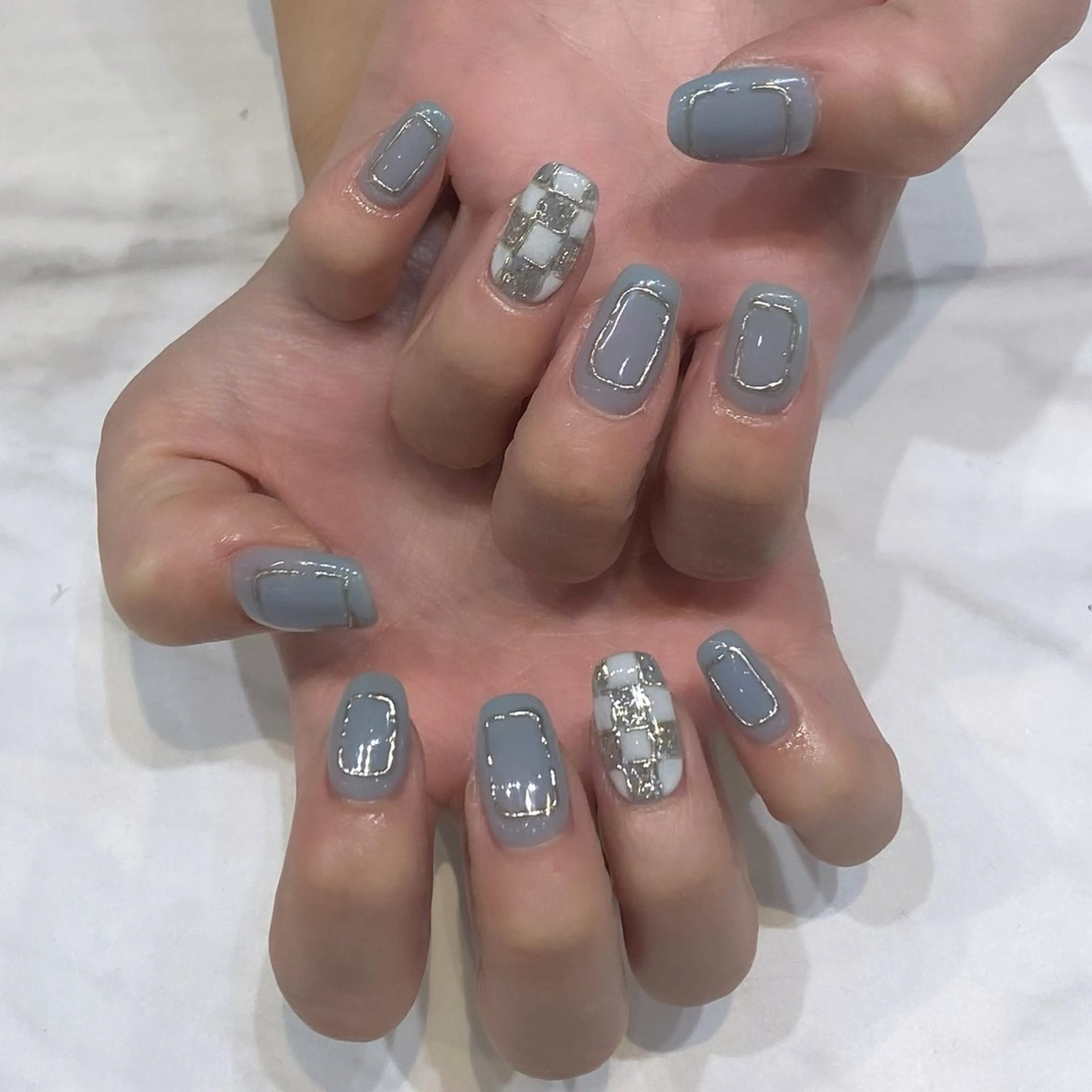 ネイル ミラーネイル ハンドネイル NUMAZAWA KASUMIのネイルデザイン