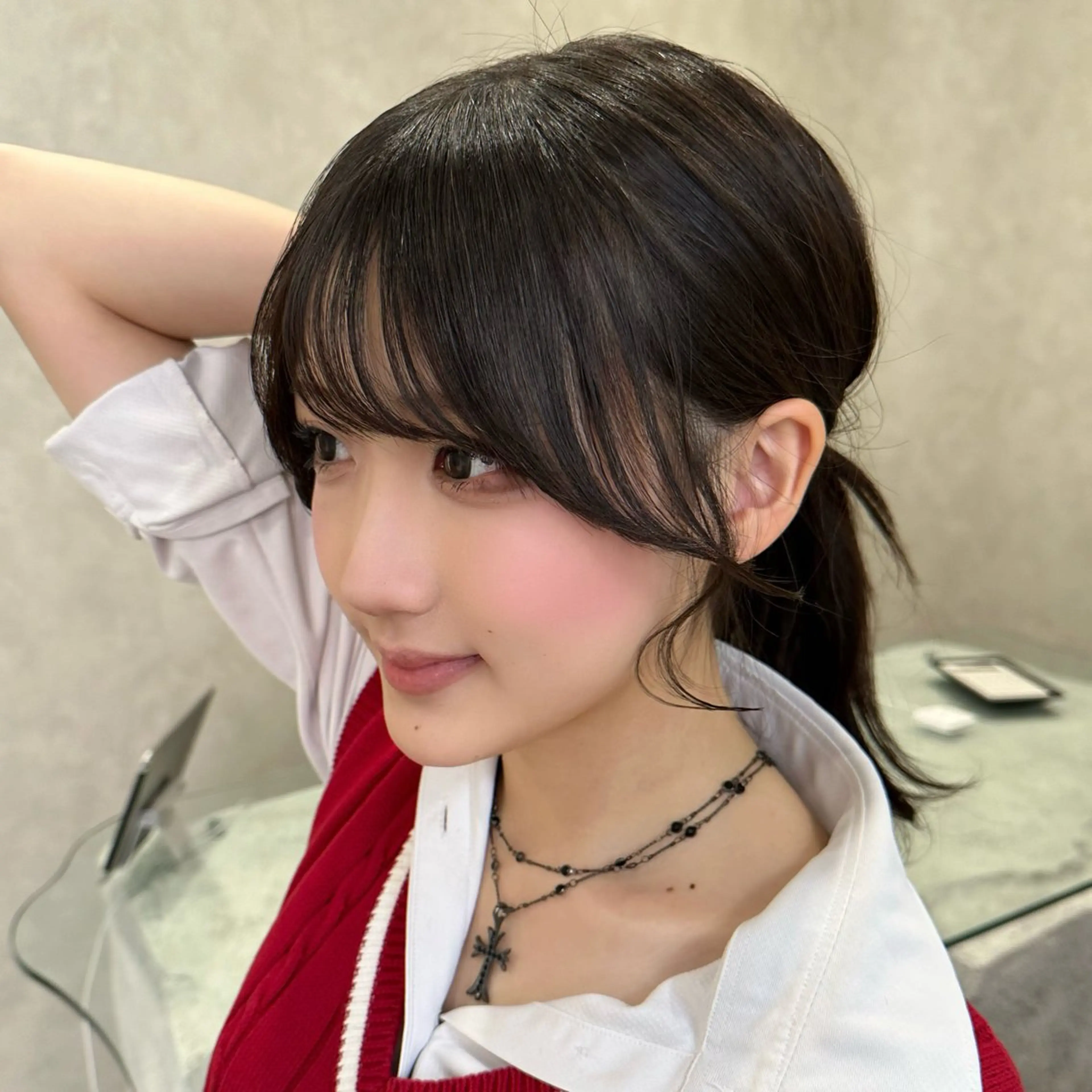 ロング カラー くびれヘア 顔まわりレイヤー 韓国風ヘア レイヤーカット 似合わせカット カット ヘアカラー トリートメント SALOWIN原宿AROA店所属・顔まわり神カット✂︎ 齋藤雄大【原宿】のヘアスタイル