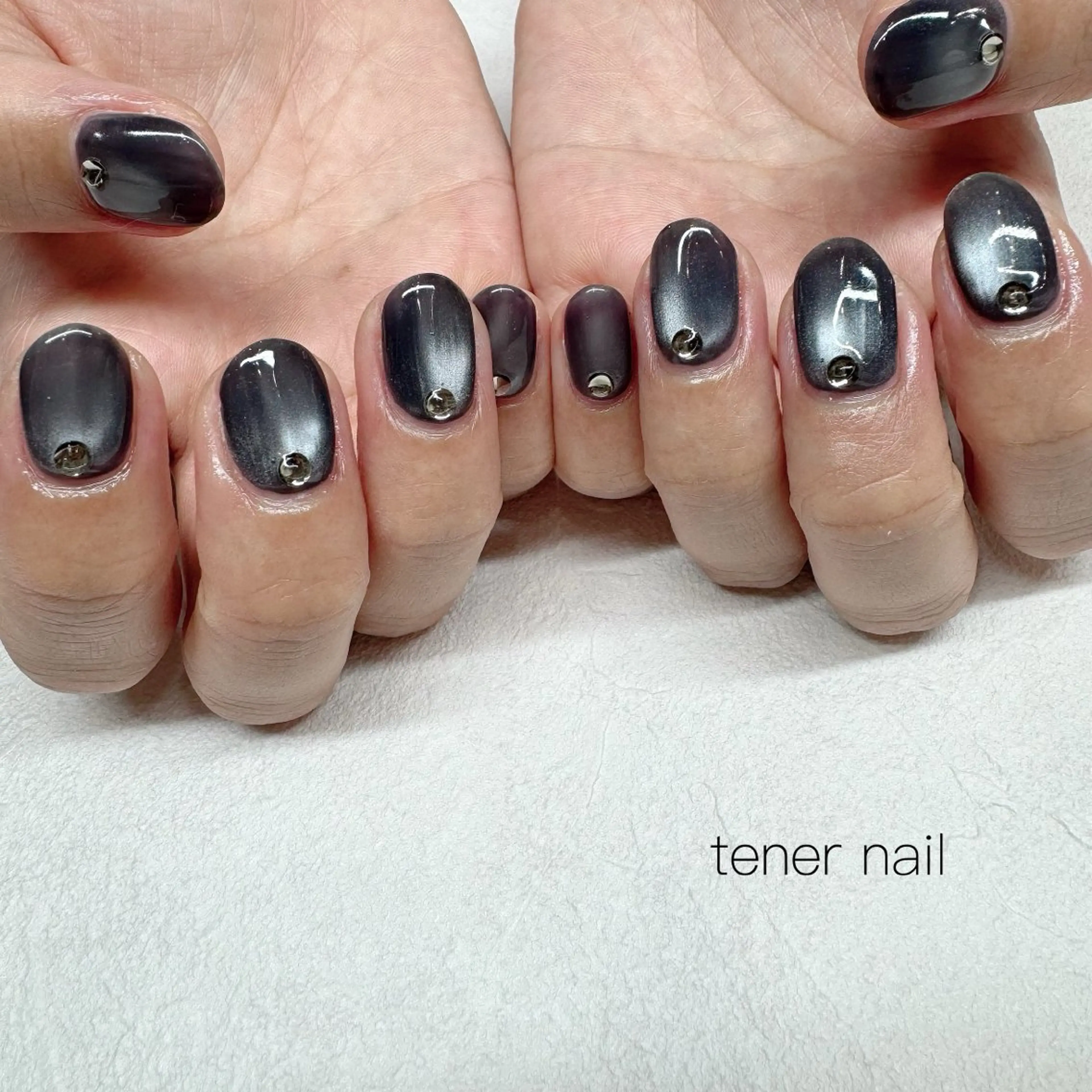 ネイル ネイビー ハンドネイル tener  nail  テネルネイル所属・テネルネイル tener nailのネイルデザイン