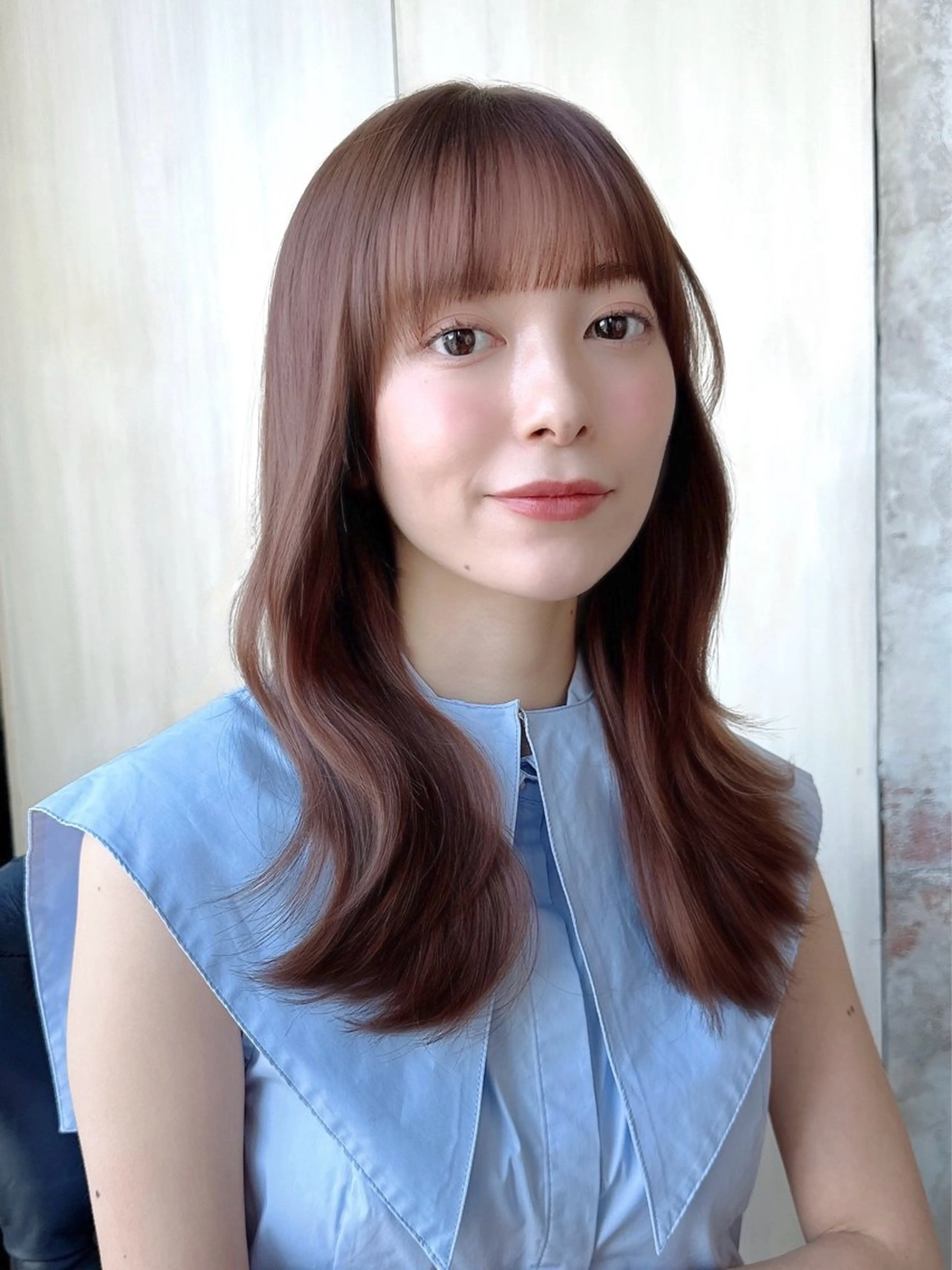 ロング カラー 透明感カラー 小顔カット トリートメント カット ヘアカラー トリートメント ヘッドスパ 石戸谷　海斗/韓国 レイヤー/艶カラーのヘアスタイル