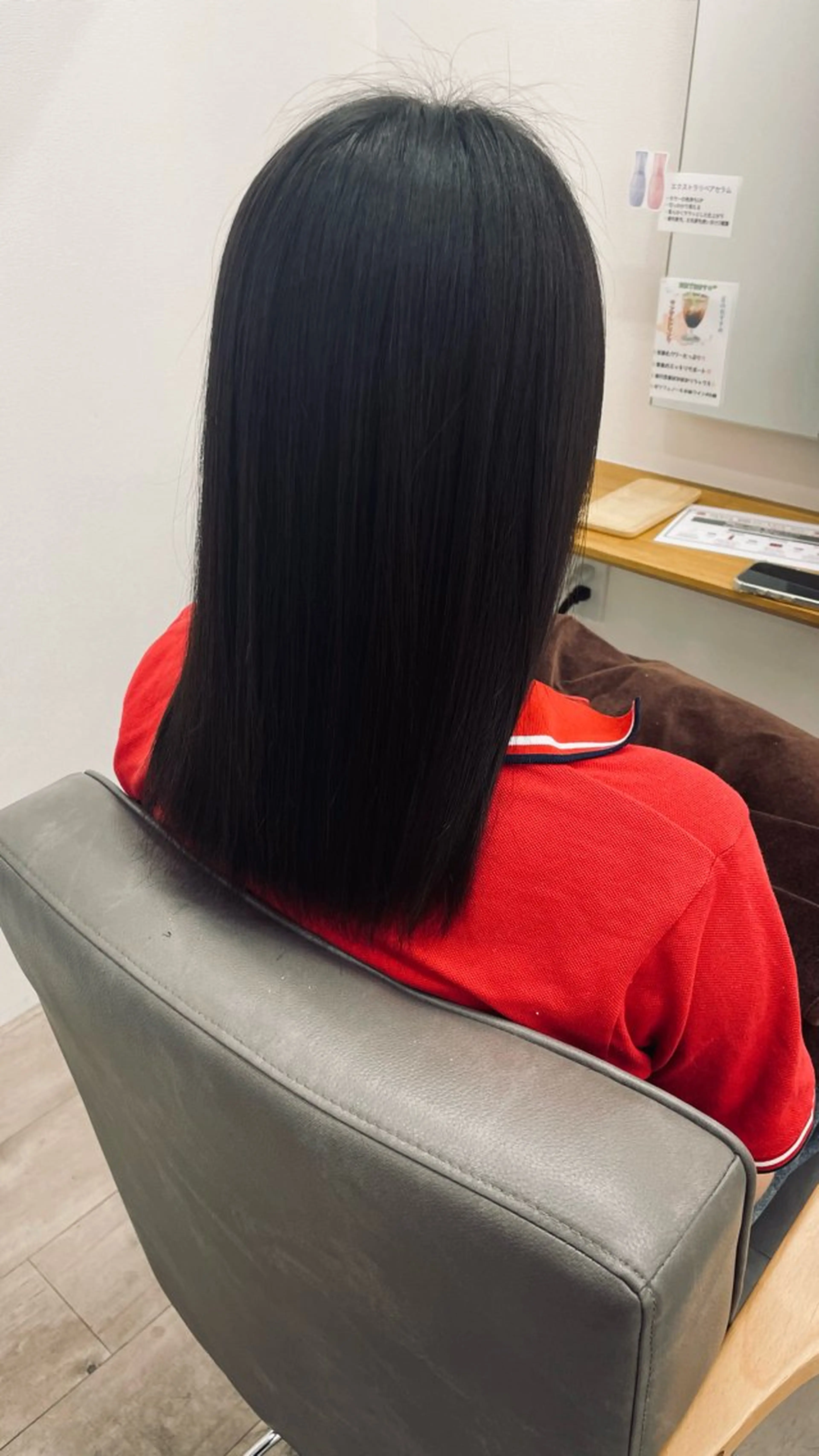 ミディアム 縮毛矯正 縣 空のヘアスタイル