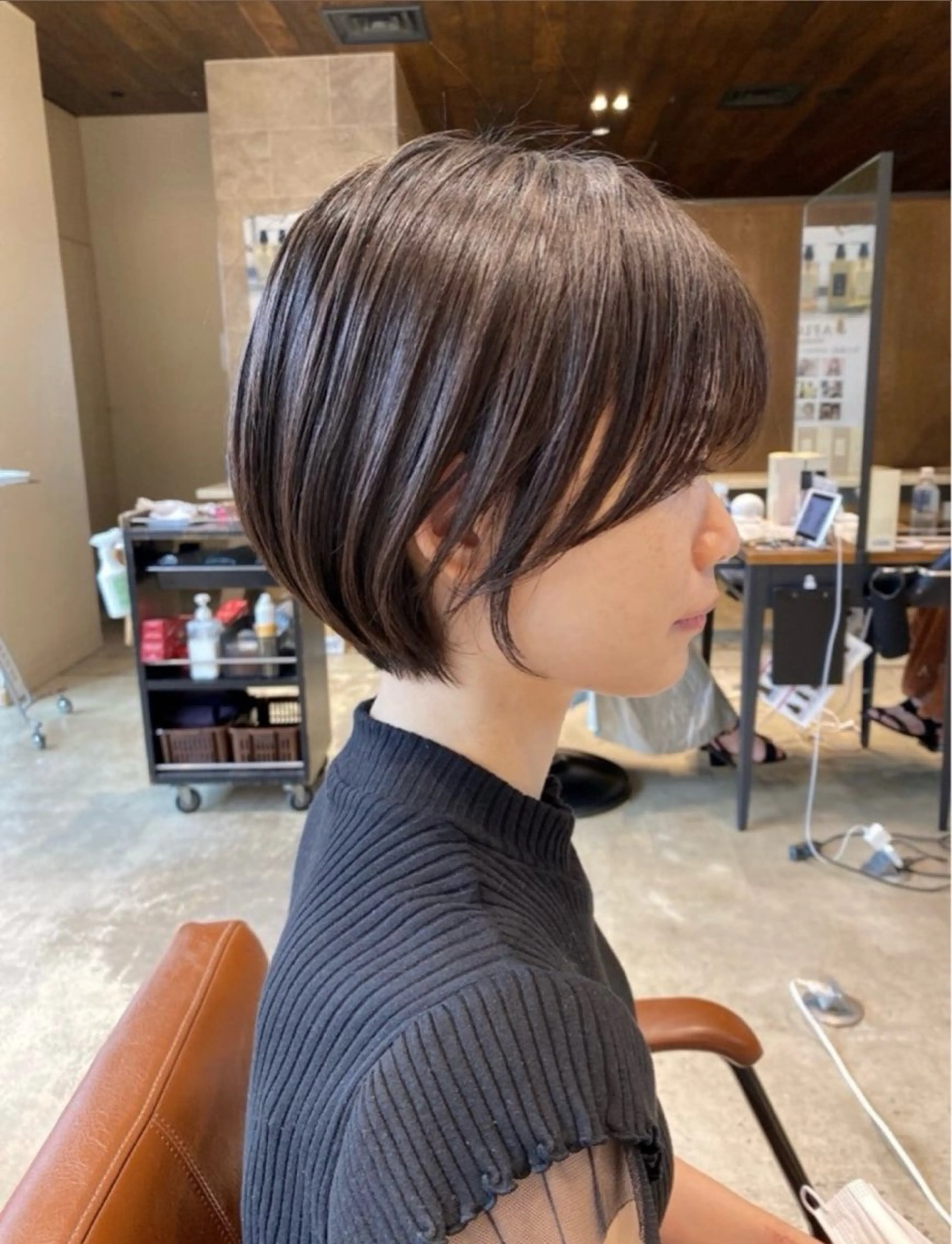 ショート カラー ヘアアレンジ 最小顔周りカット/ くびれヘア/窪田洸希のヘアスタイル