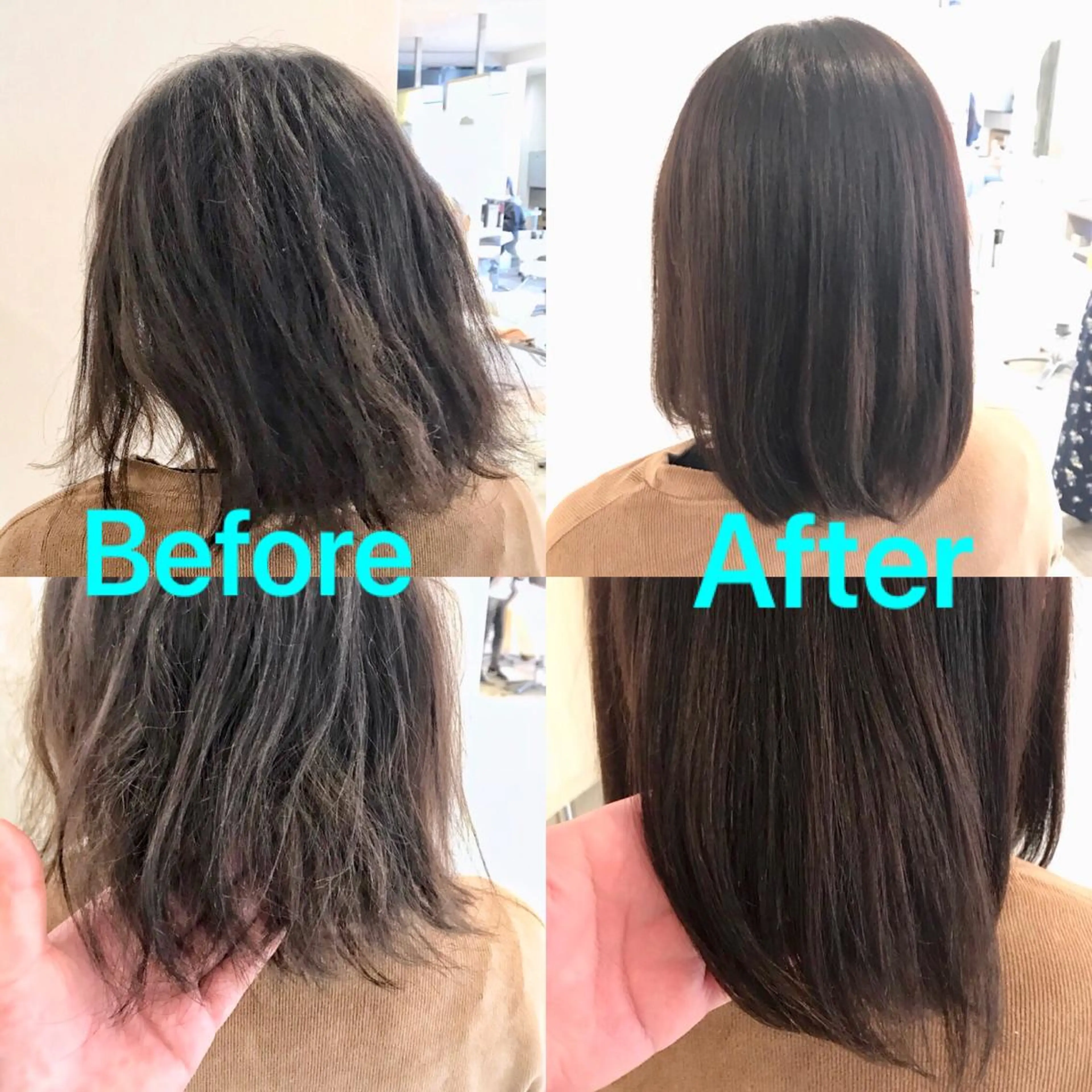 ミディアム パーマ くせ毛 ストレートパーマ 縮毛矯正 トリートメント chiyo yasuのヘアスタイル