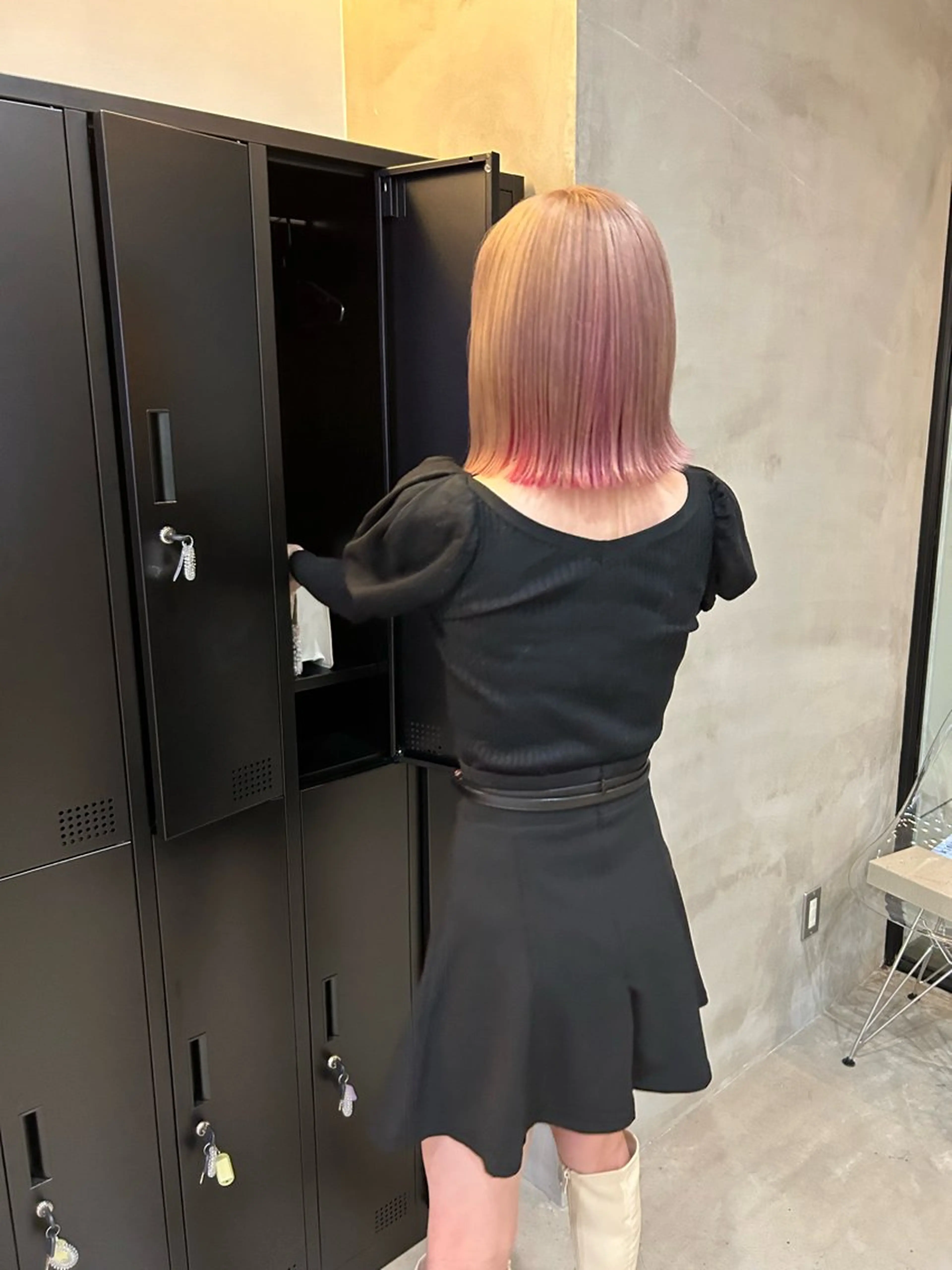ミディアム カラー ヘアカラー トリートメント mood tatemachiのヘアスタイル