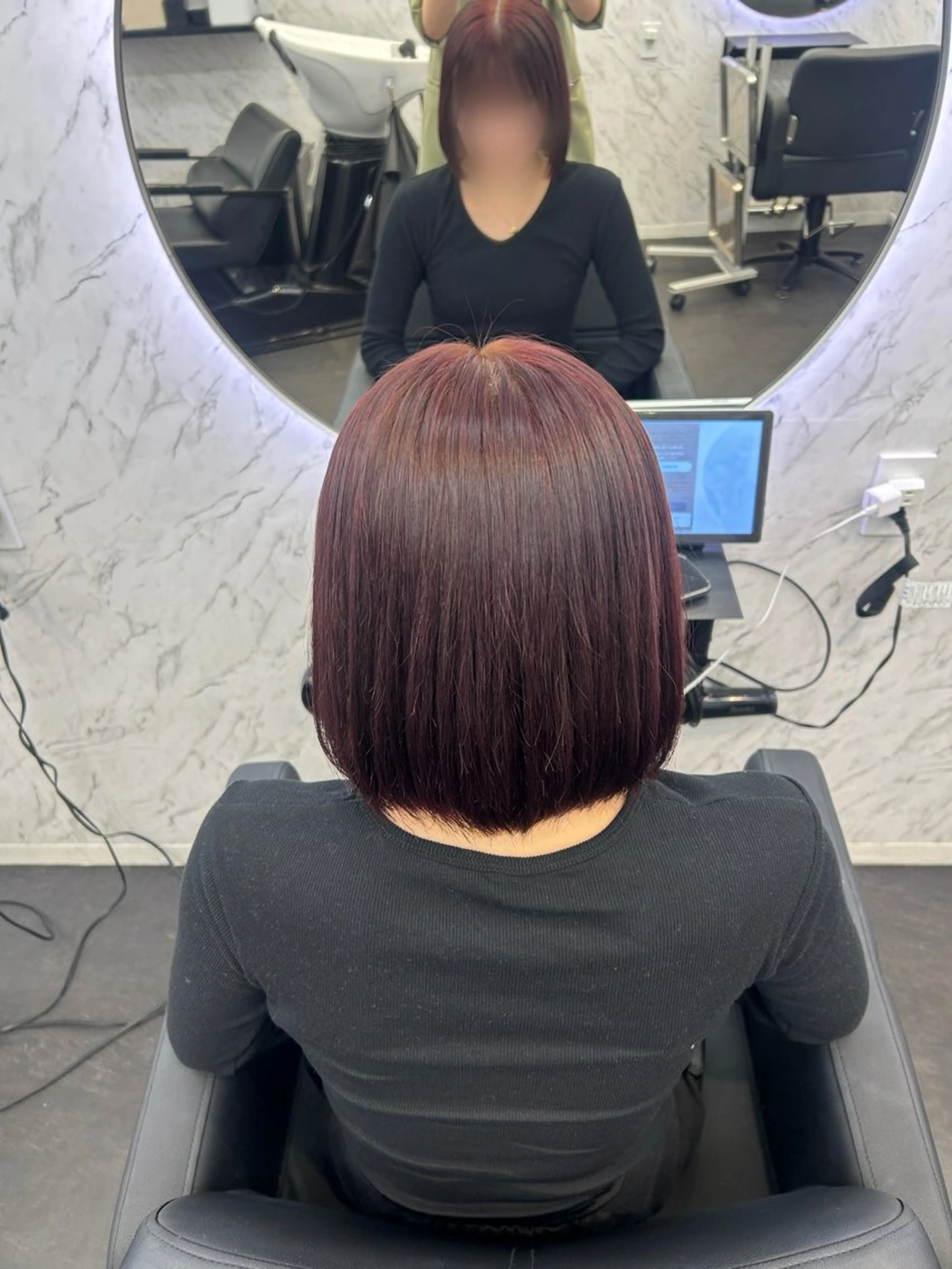 ショート カラー レッドカラー ヘアカラー トリートメント 韓国艶カラー 🇰🇷💎MIUのヘアスタイル