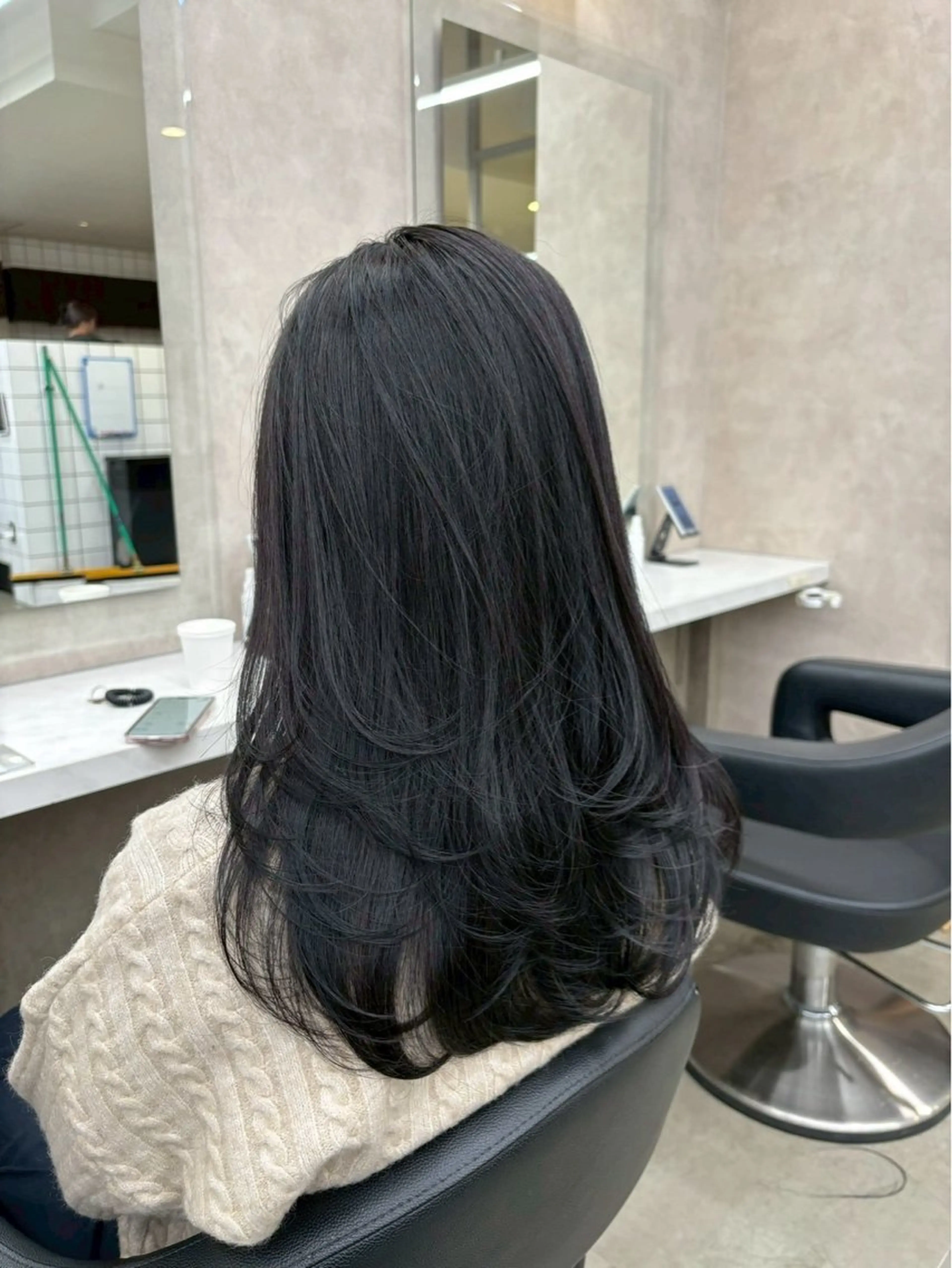 セミロング ブリーチなし🫧韓国 🫧HANA🫧のヘアスタイル