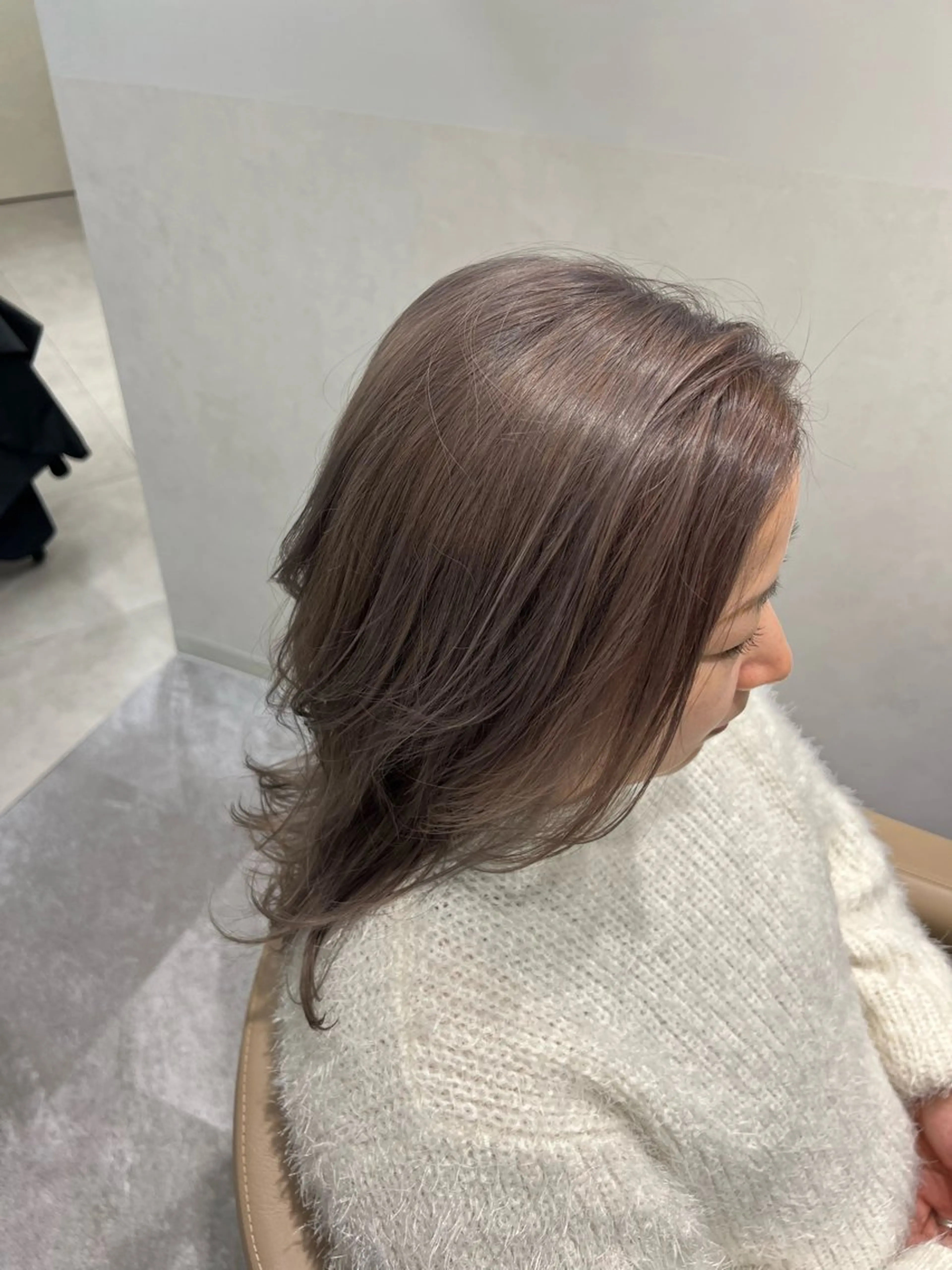 ミディアム カラー パープルカラー シルバー 🍇おぐら めぐみ🍇のヘアスタイル
