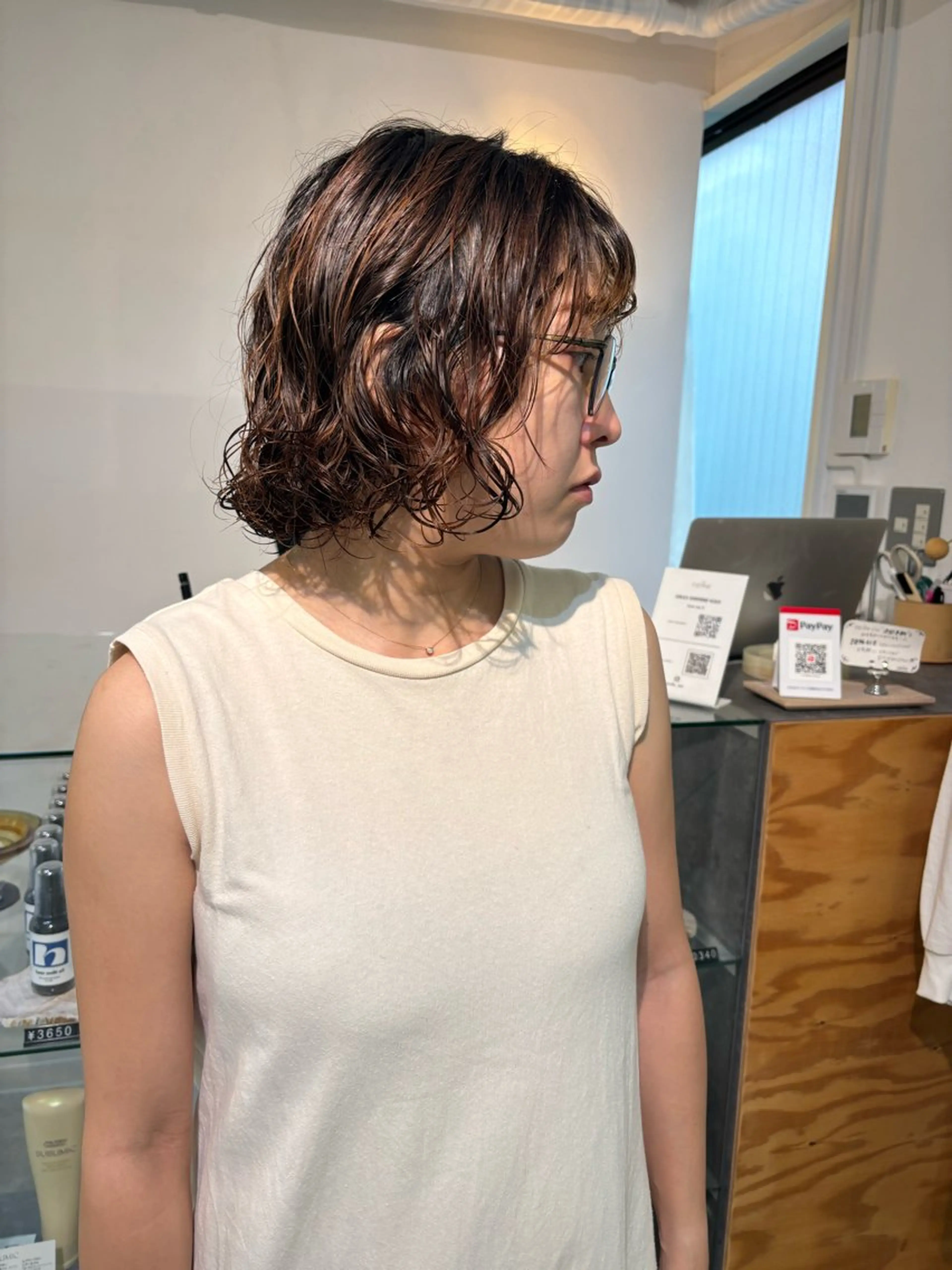 ミディアム パーマ カット パーマ sakura🌸 レイヤー/nelkeのヘアスタイル