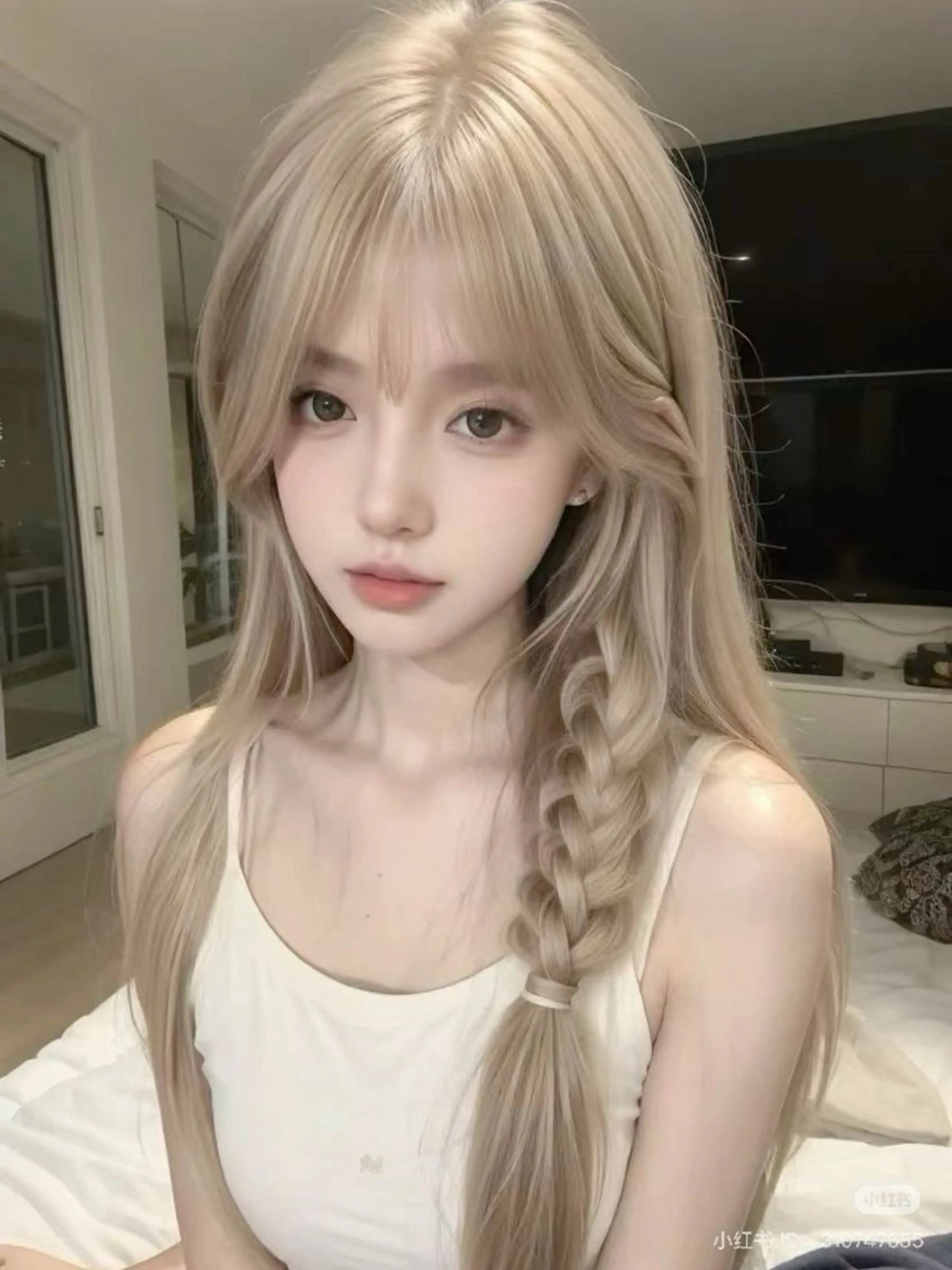 ロング カラー ヘアカラー ハイトーンカラー 🦄レイヤーカットのヘアスタイル