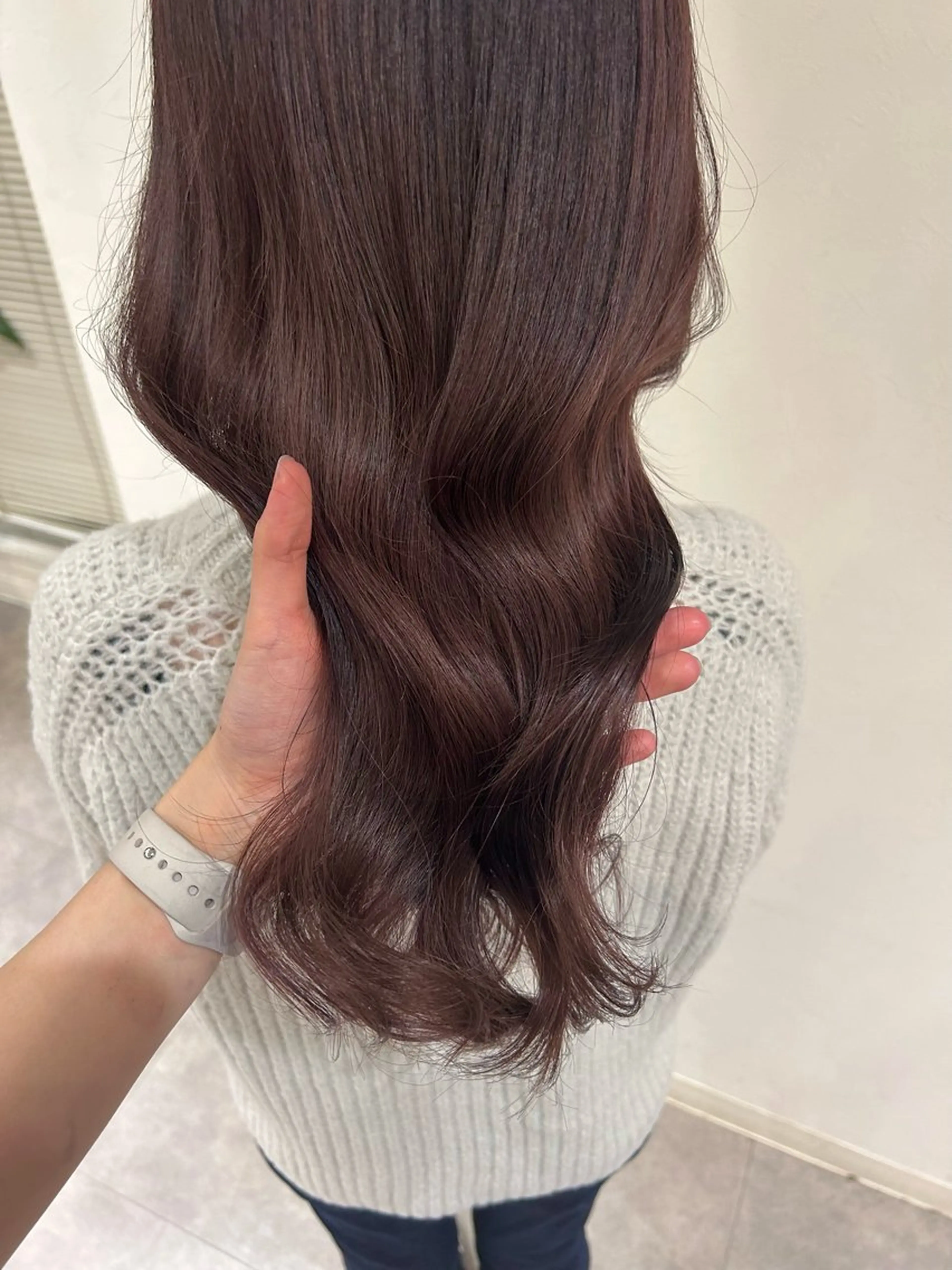 セミロング ピンクブラウン Ami♡ ピンク/ラベンダーのヘアスタイル