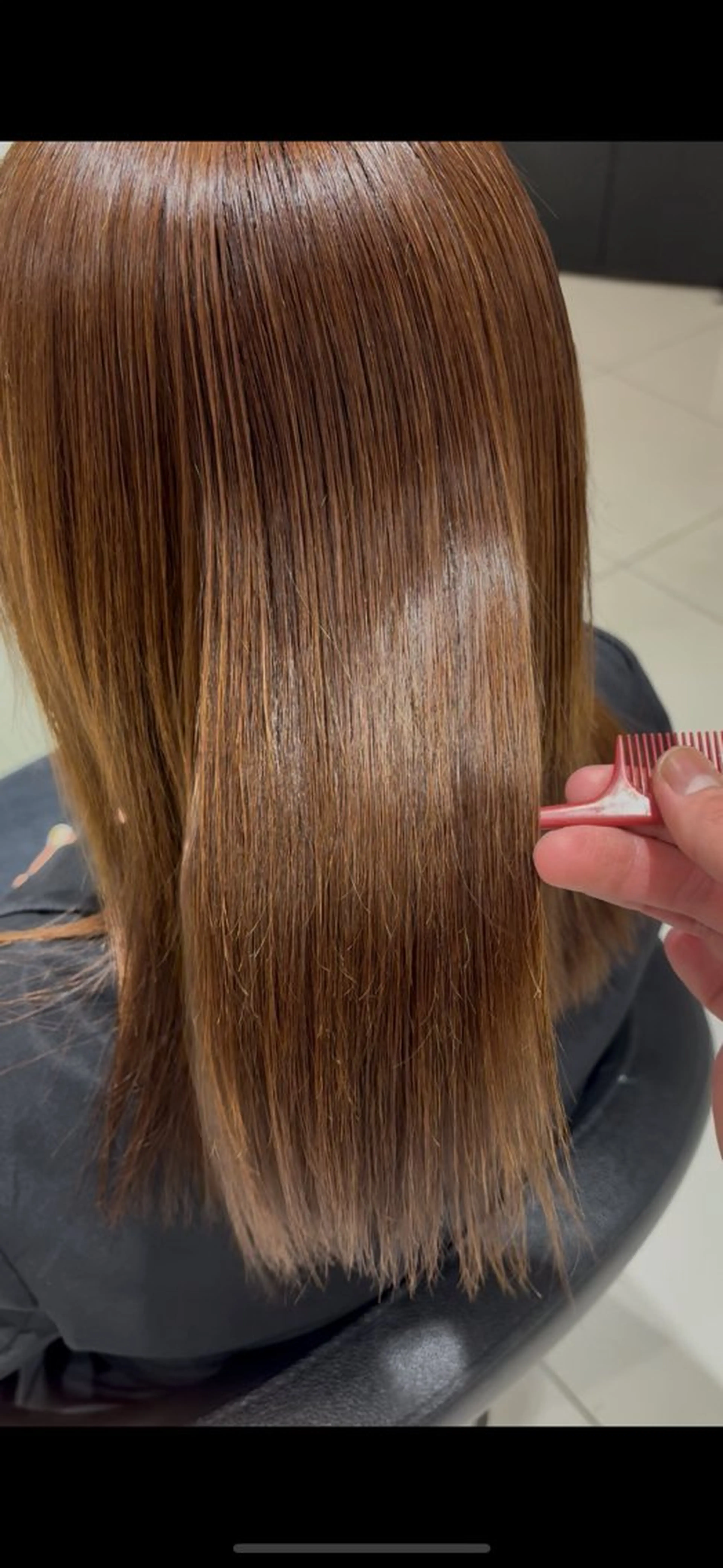 ミディアム 縮毛矯正 マメタ ユウトのヘアスタイル
