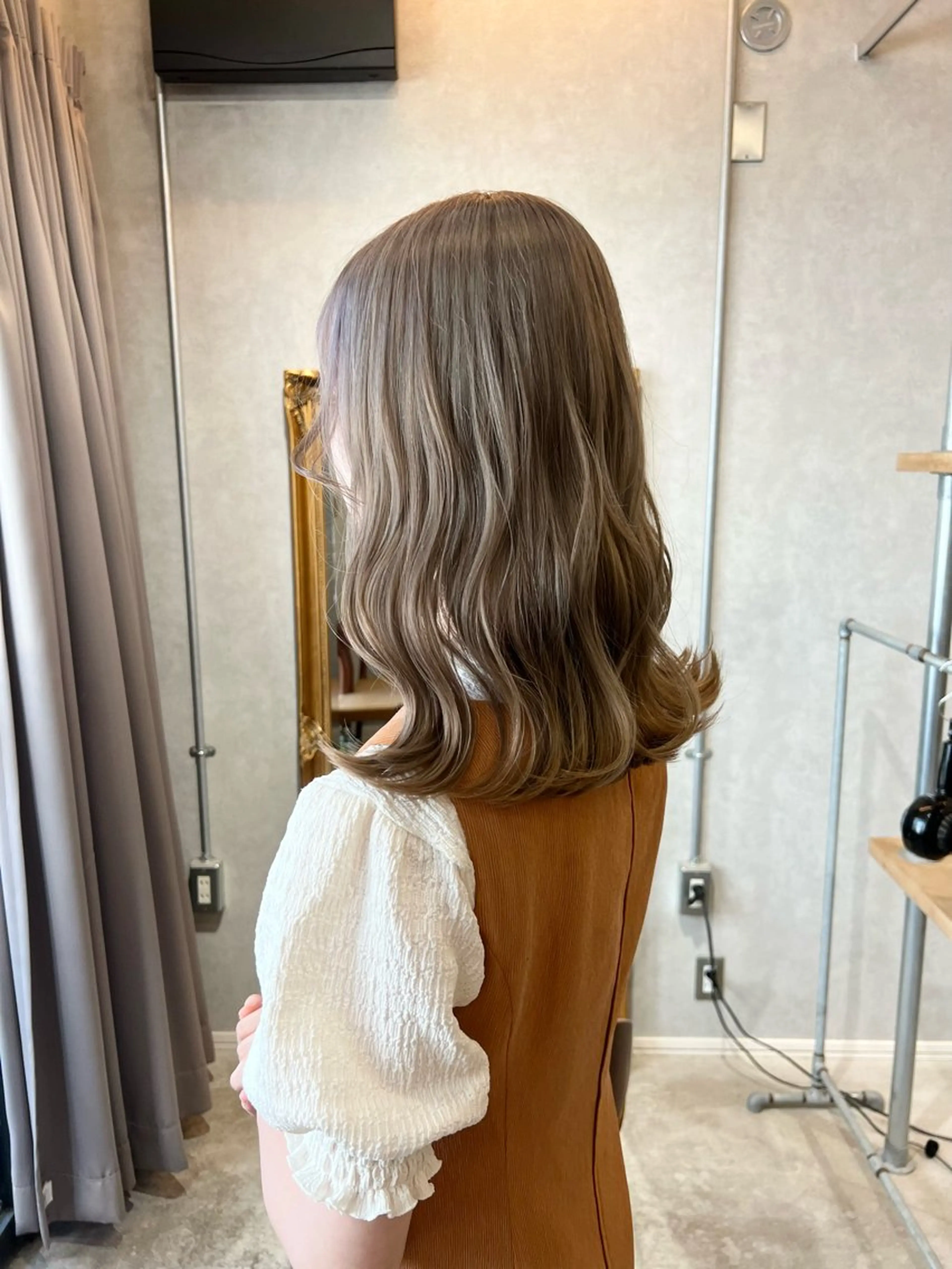 セミロング トリートメント ヘッドスパ 透明感♡くすみカラー 🍏Haruka🍏のヘアスタイル