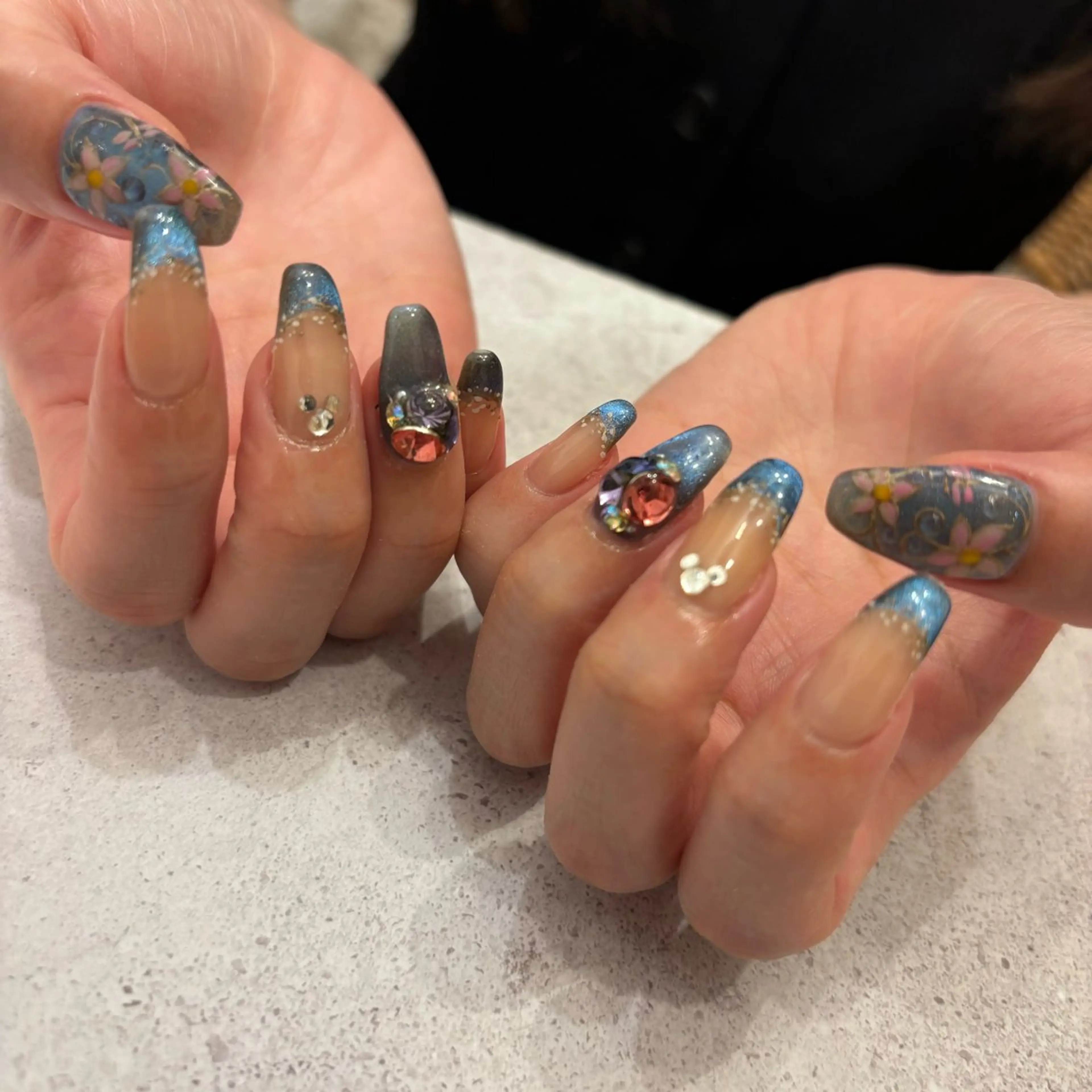 ネイル ハンドネイル Sea  nail by emaのネイルデザイン