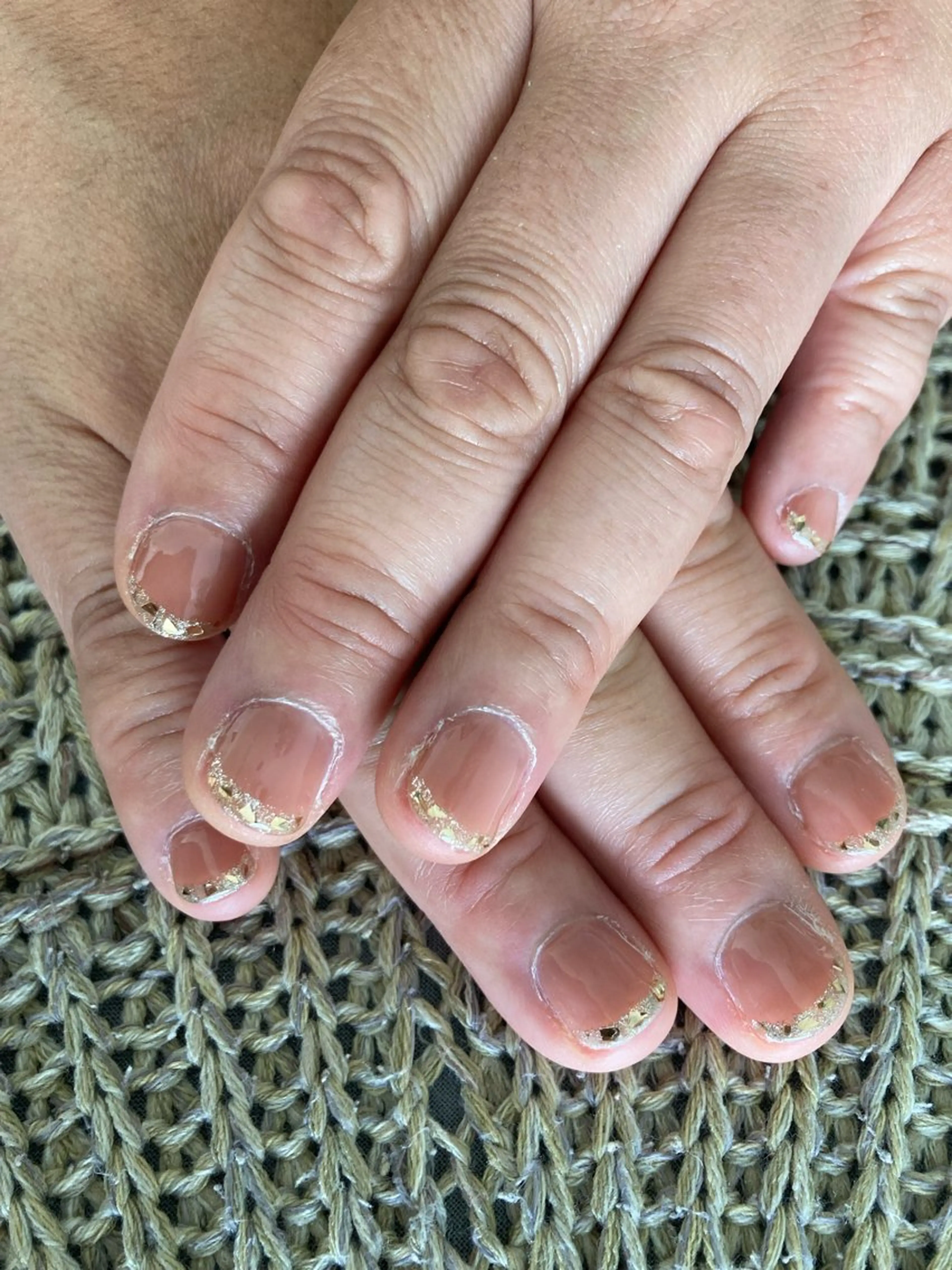 ネイル フレンチネイル ホログラムネイル ラメ(グリッター) ワンカラーネイル ハンドネイル nail salon 66-3のネイルデザイン