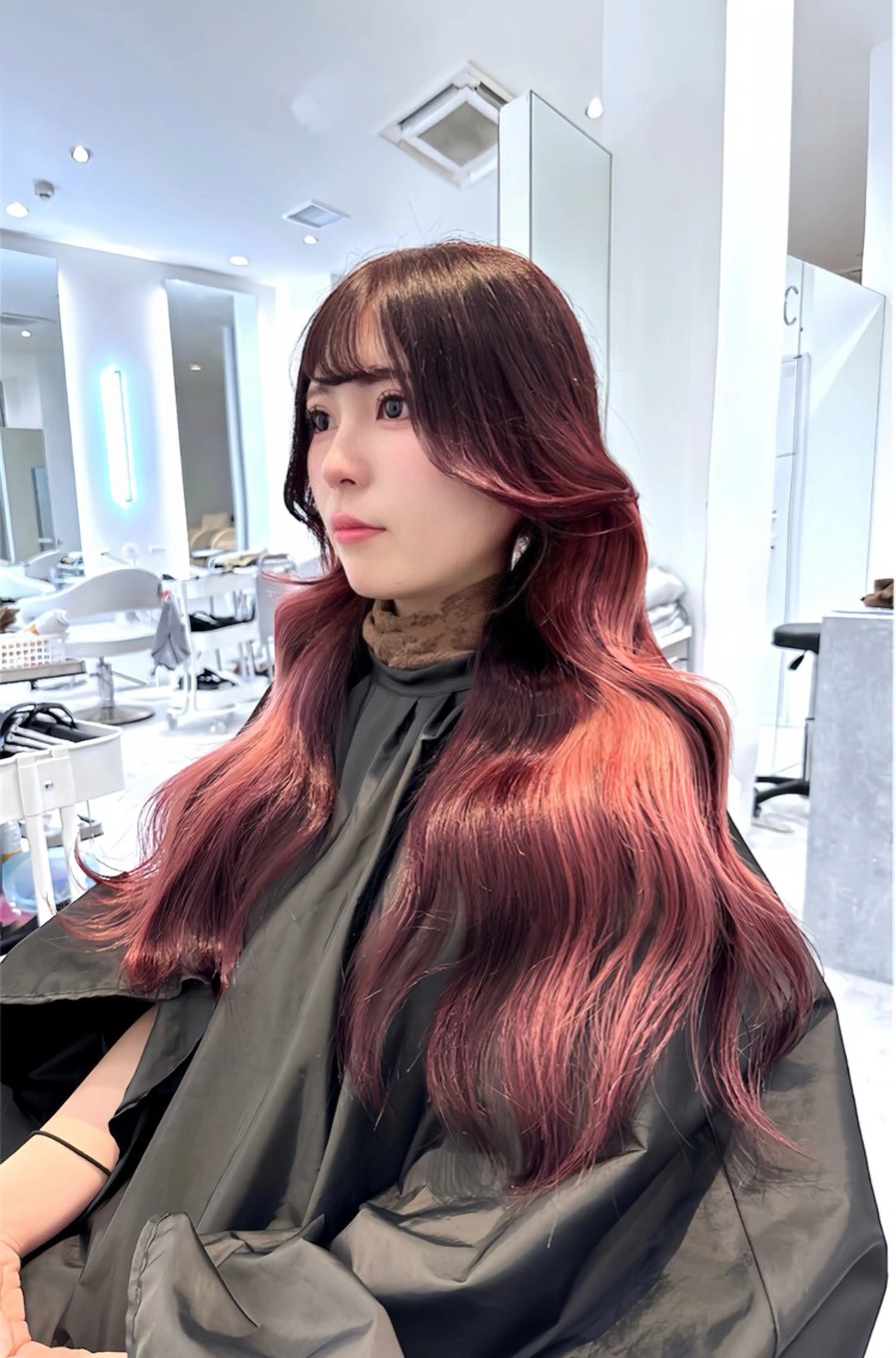 ロング カラー ヘアカラー トリートメント ヘアセット miuru/網紅ヘア 🇨🇳レイヤーのヘアスタイル