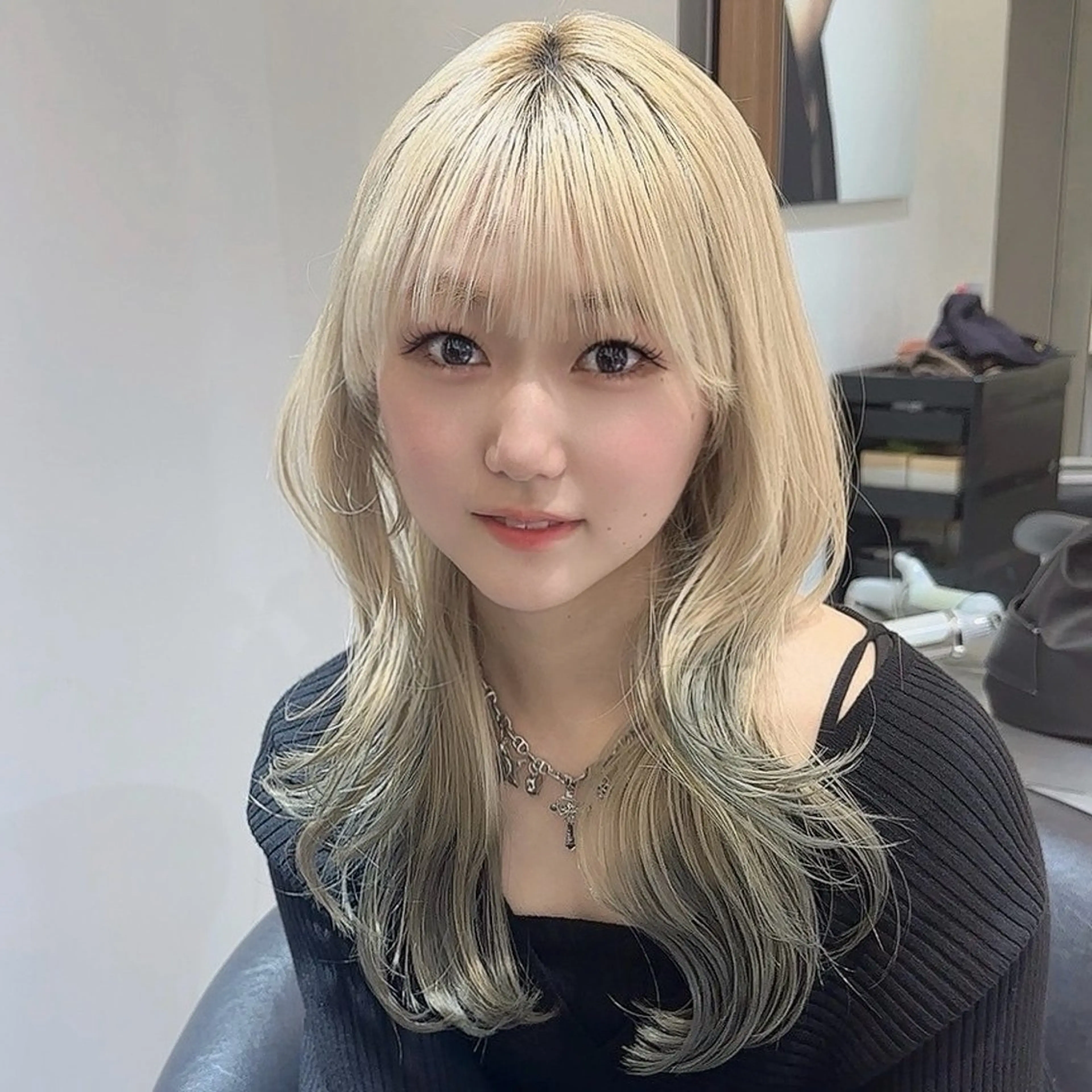 ロング カラー ボブ 韓国風ヘア レイヤーカット 《メンズ特化》韓国風 /chiharaのヘアスタイル