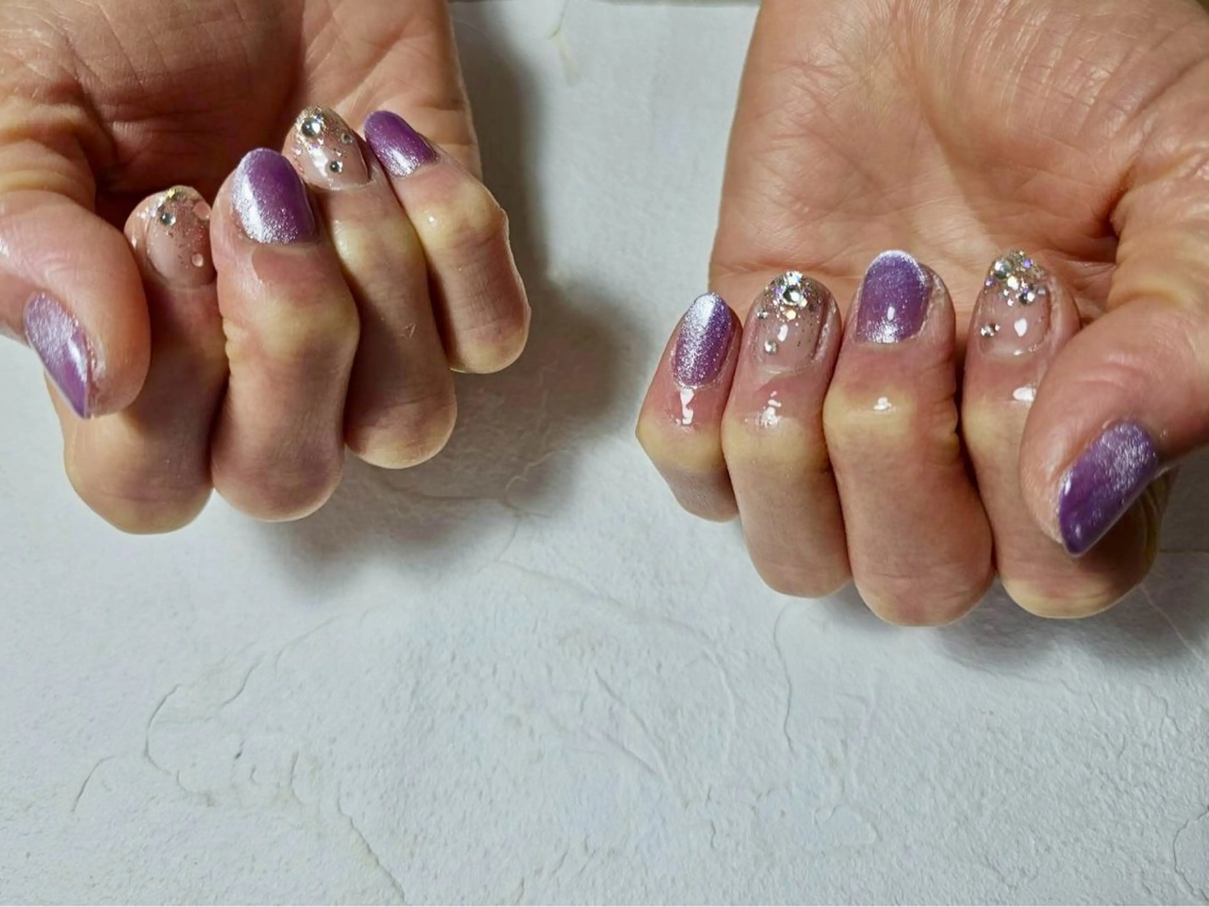 ネイル オーロラネイル フットネイル フレンチネイル ジェルネイル マグネットネイル ハンドネイル Mogu nail 二子玉川のネイルデザイン
