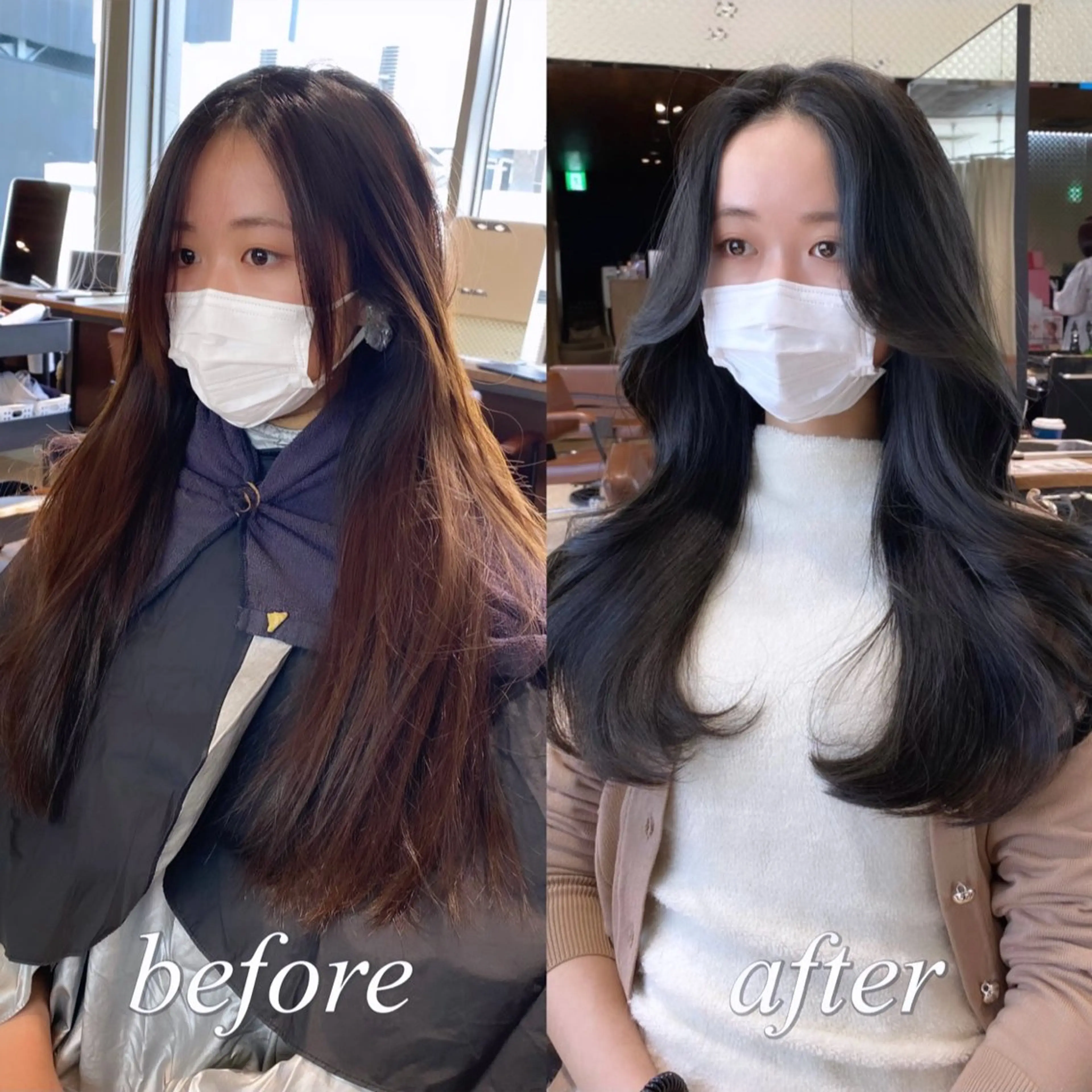 ロング カラー レイヤー/顔周り /透明感🩶高橋大のヘアスタイル